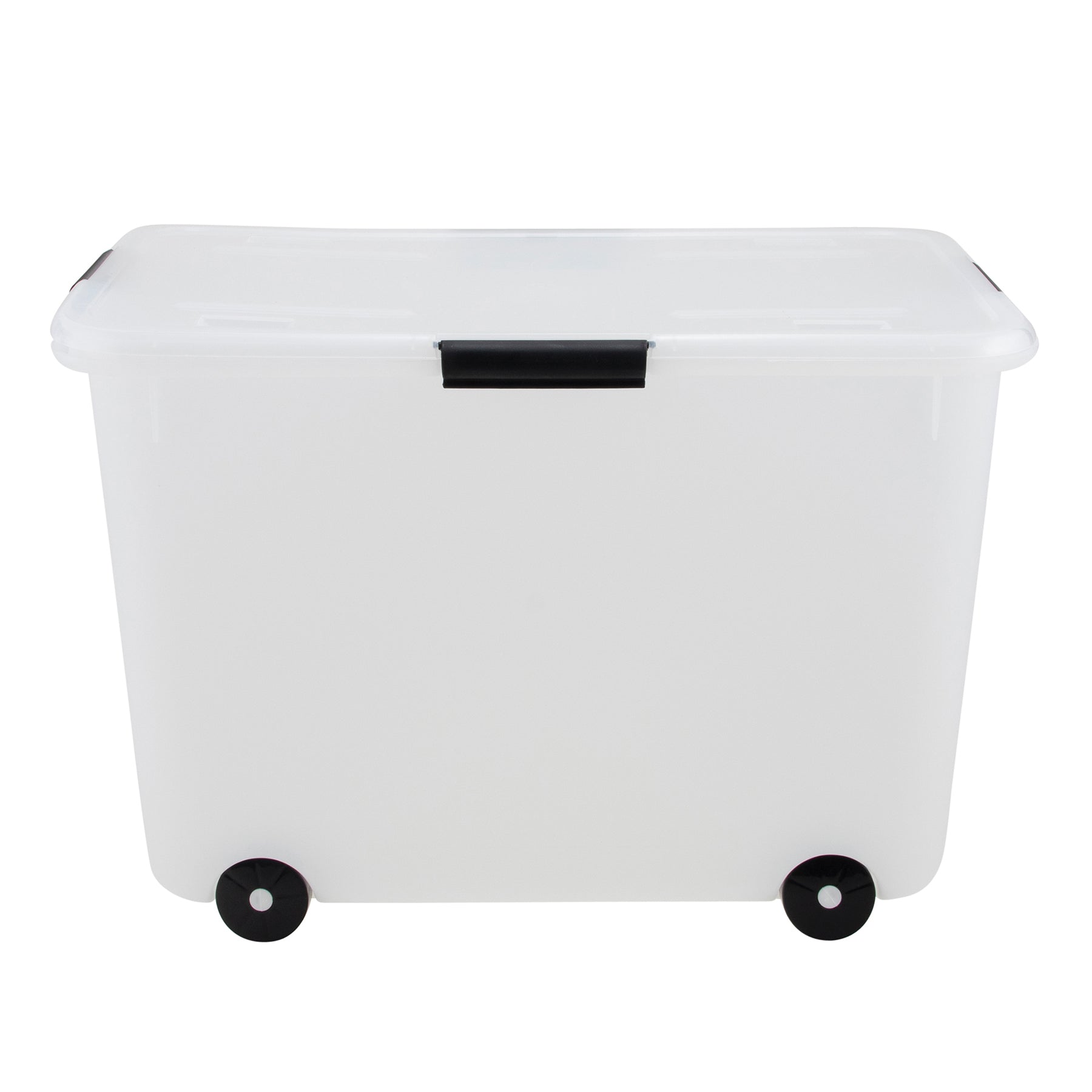 Rolling Storage Box, 15 Gallon, Clear