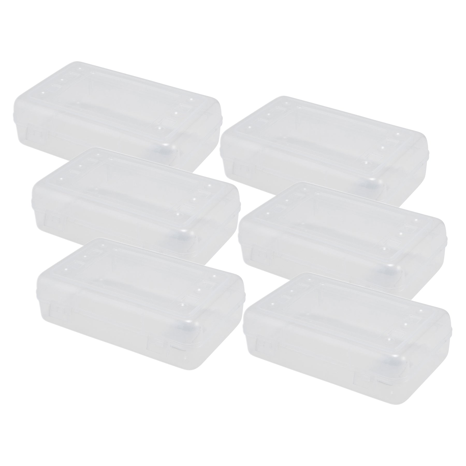 Pencil Box Clear, Pack of 6