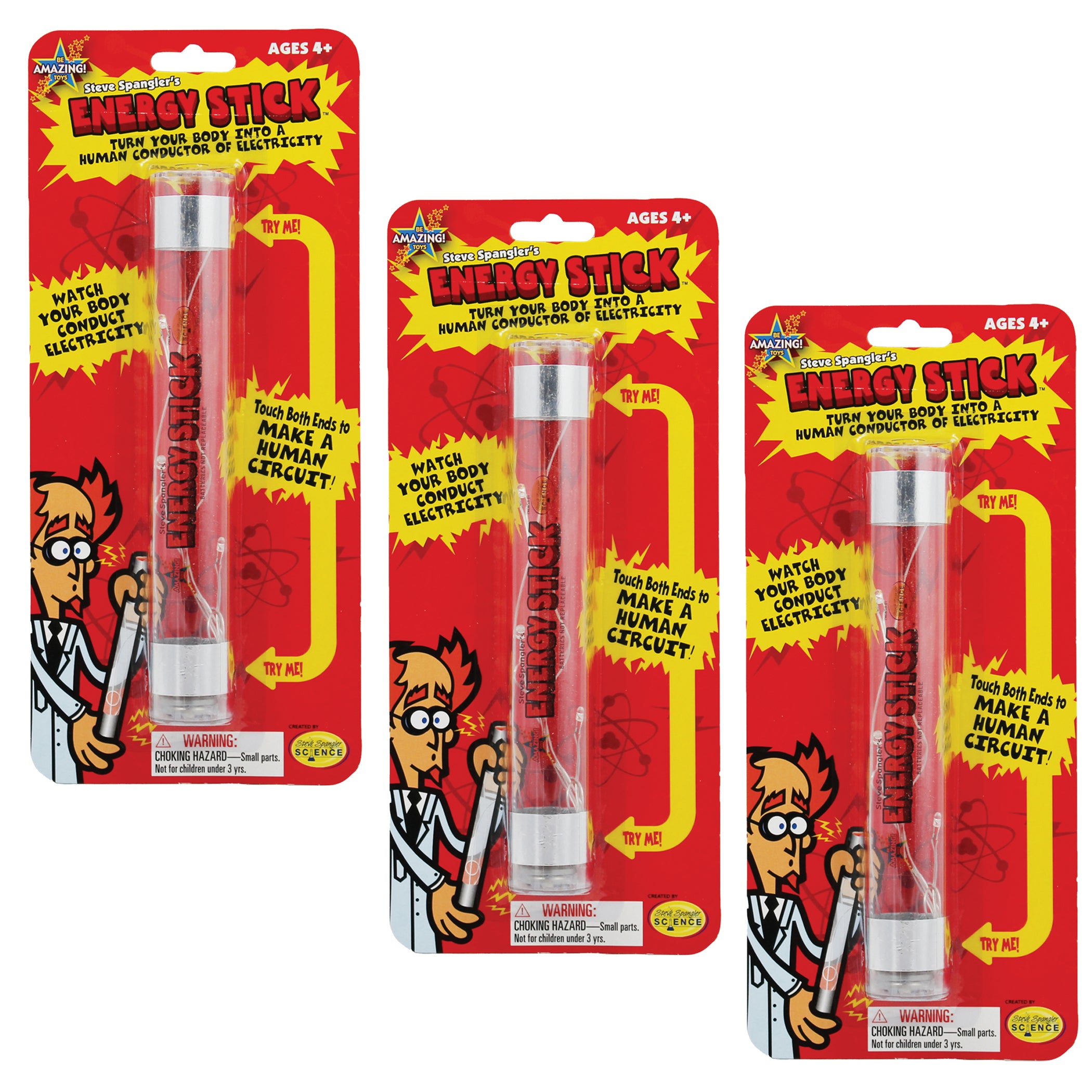 Hands On Lightning Rod - Educational Science Toy, Pack of 3