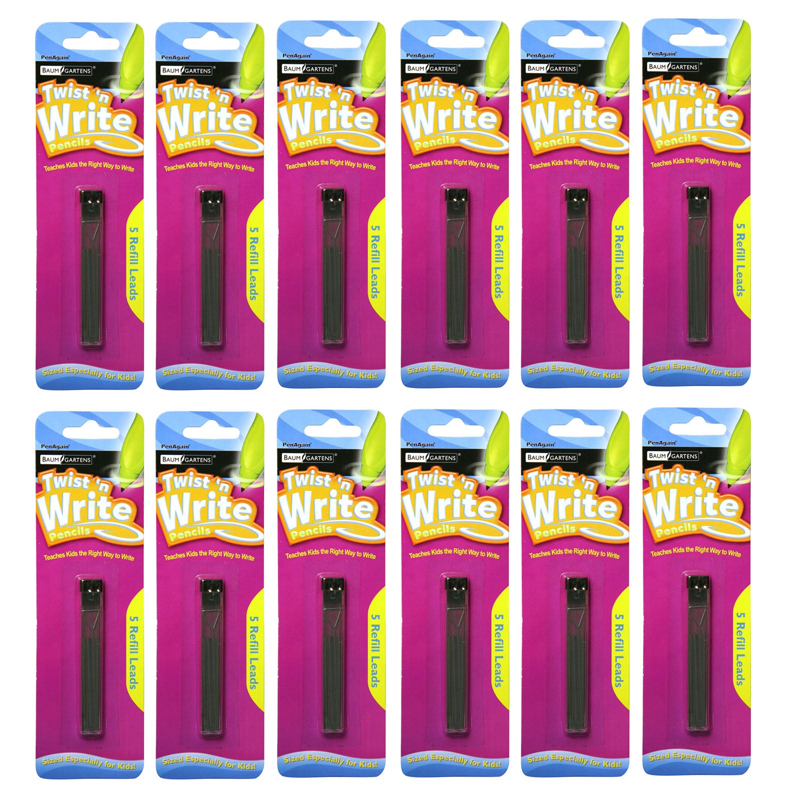 Twist 'n Write™ Pencil Lead Refills, 5 Per Pack, 12 Packs