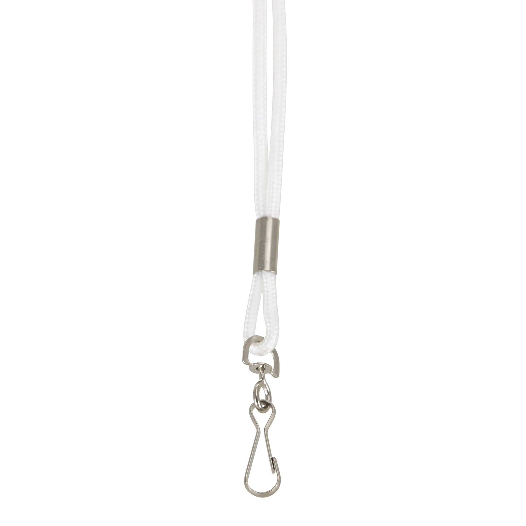 Standard Lanyard Hook Rope Style, White, Pack of 24