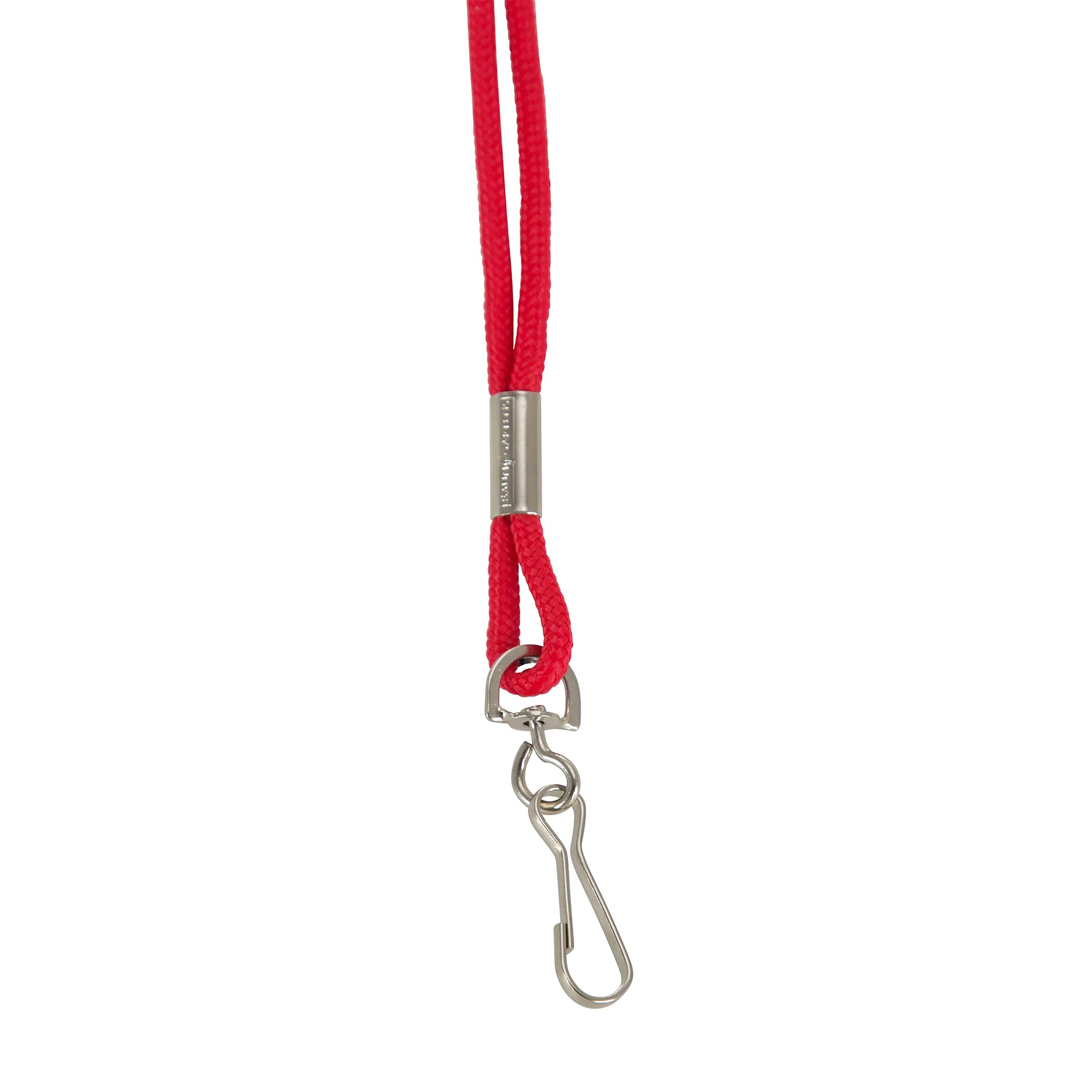 Standard Lanyard Hook Rope Style, Red, Pack of 24