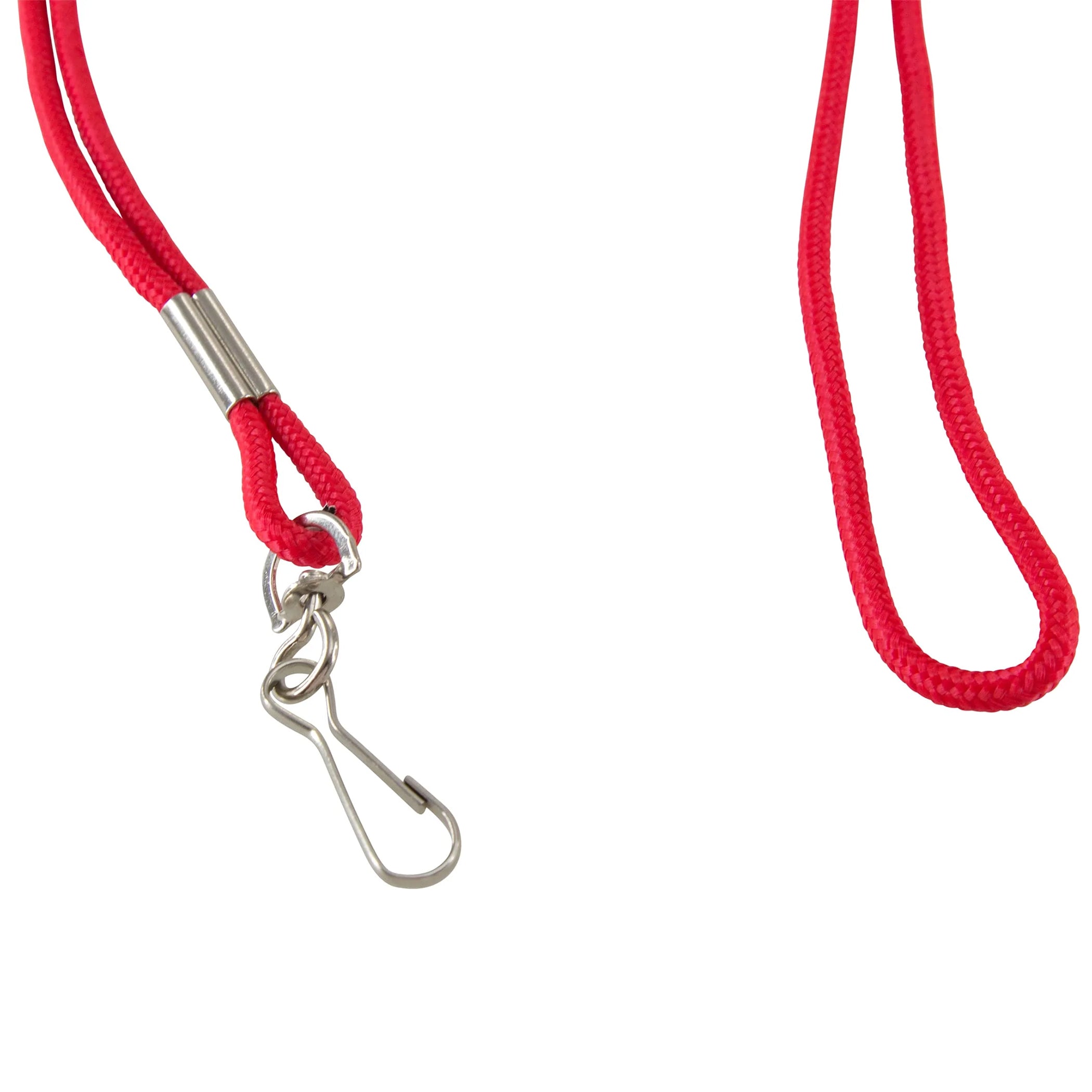 Standard Lanyard Hook Rope Style, Red, Pack of 24