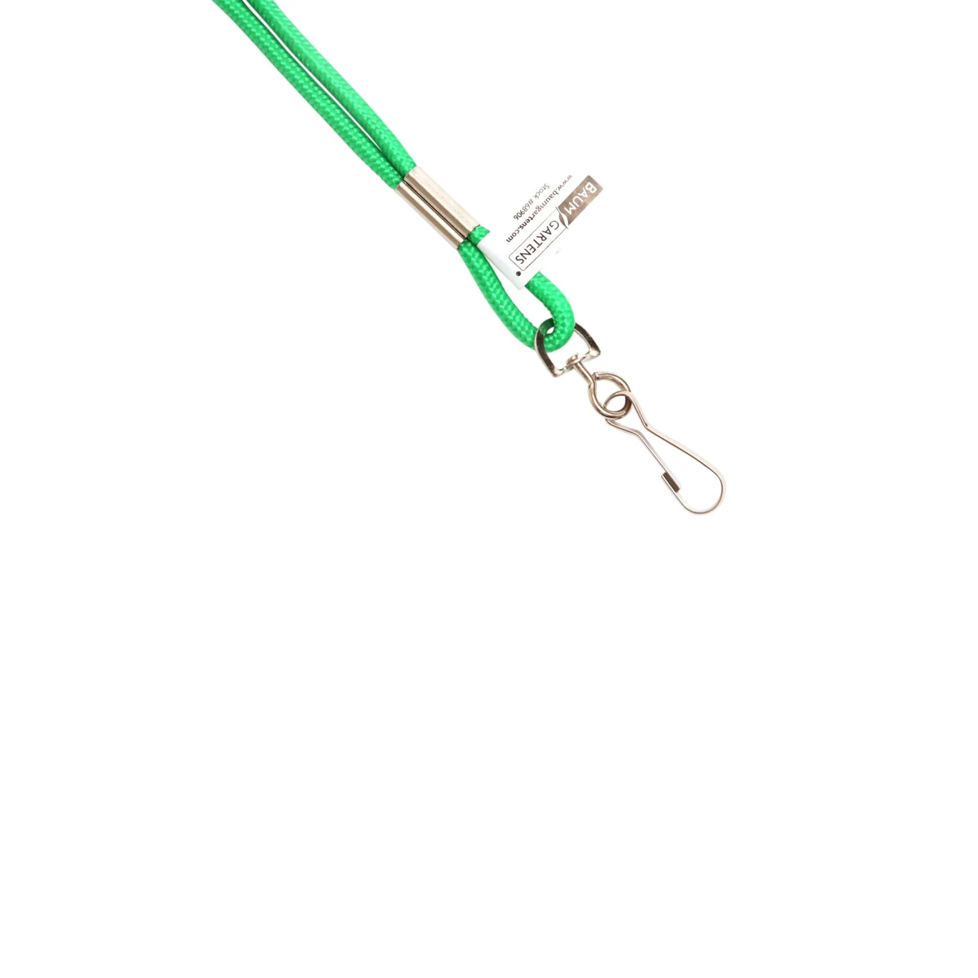 Standard Lanyard Hook Rope Style, Green, Pack of 24