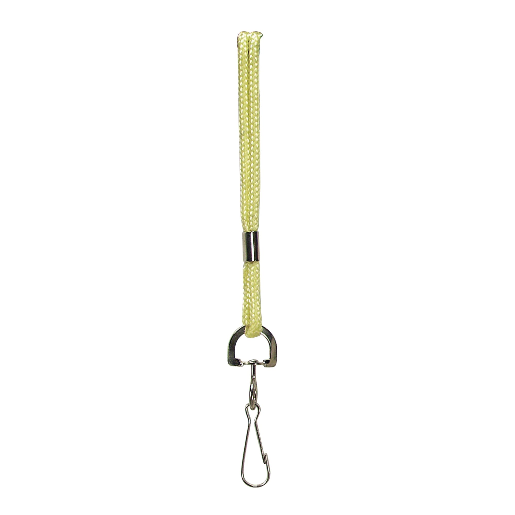 Standard Lanyard Hook Rope Style, Yellow, Pack of 24