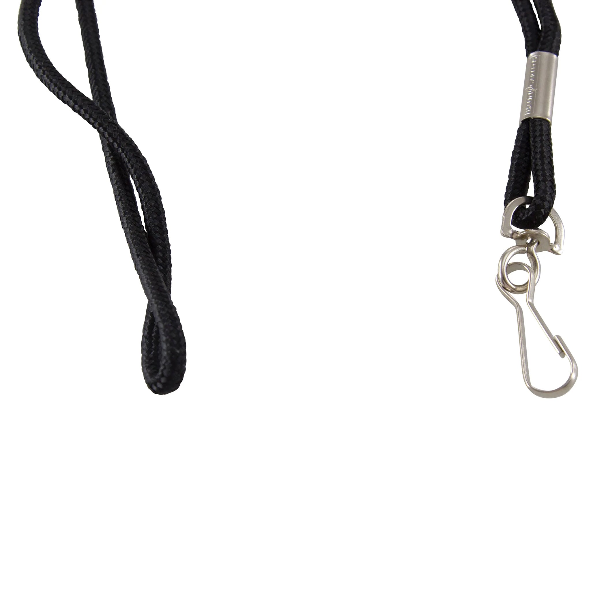 Standard Lanyard Hook Rope Style, Black, Pack of 24