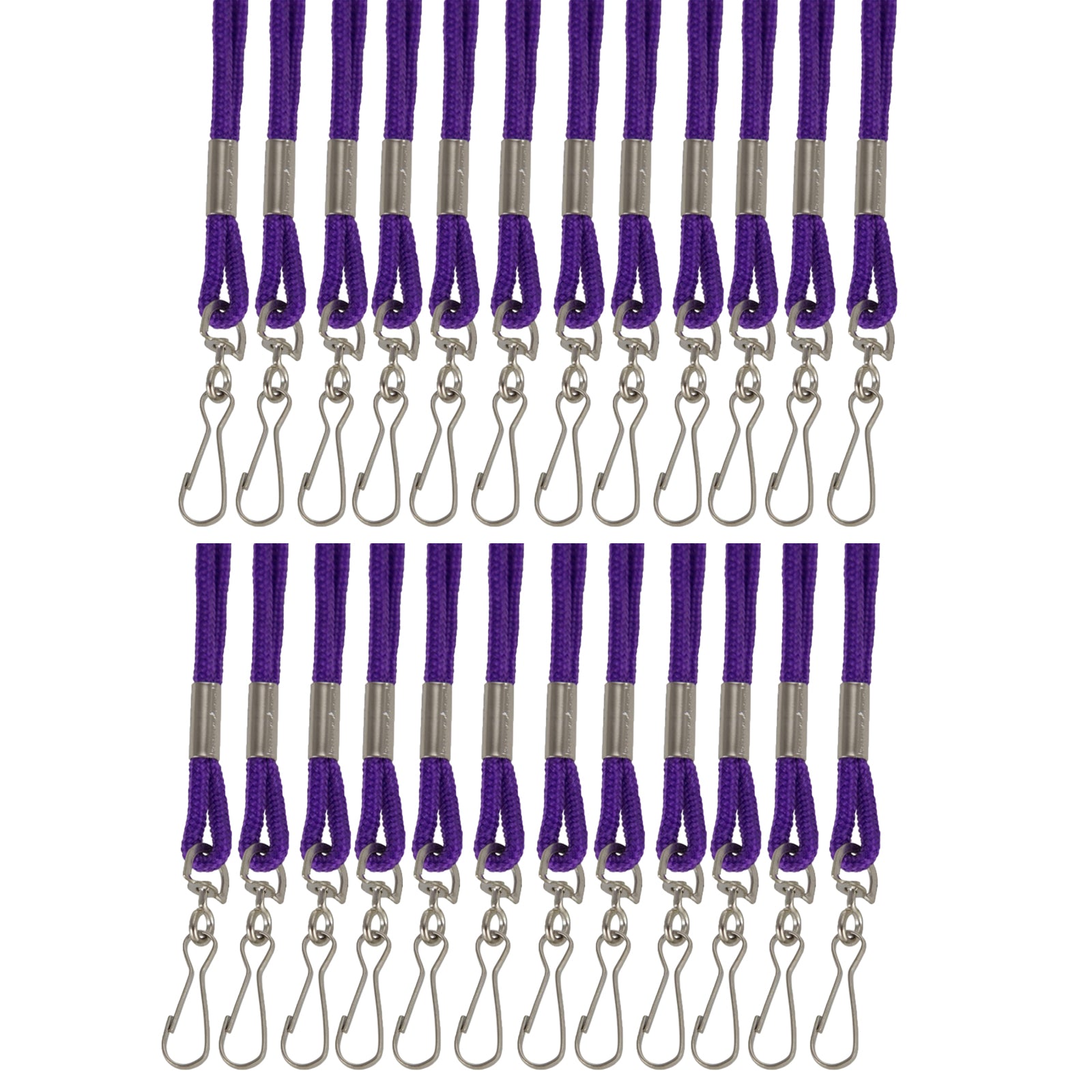 Standard Lanyard Hook Rope Style, Purple, Pack of 24