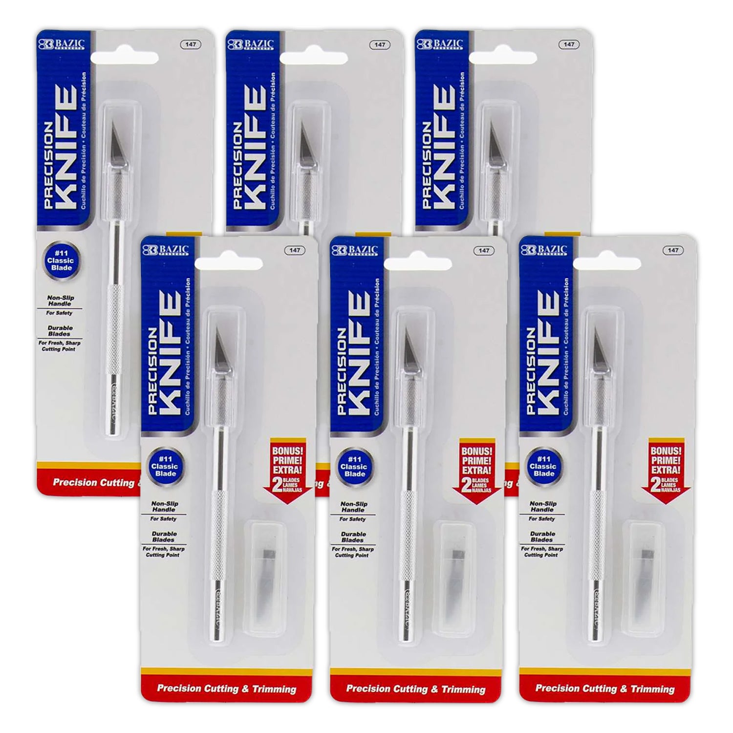 Precision Knife with Replacement Blades, Pack of 6