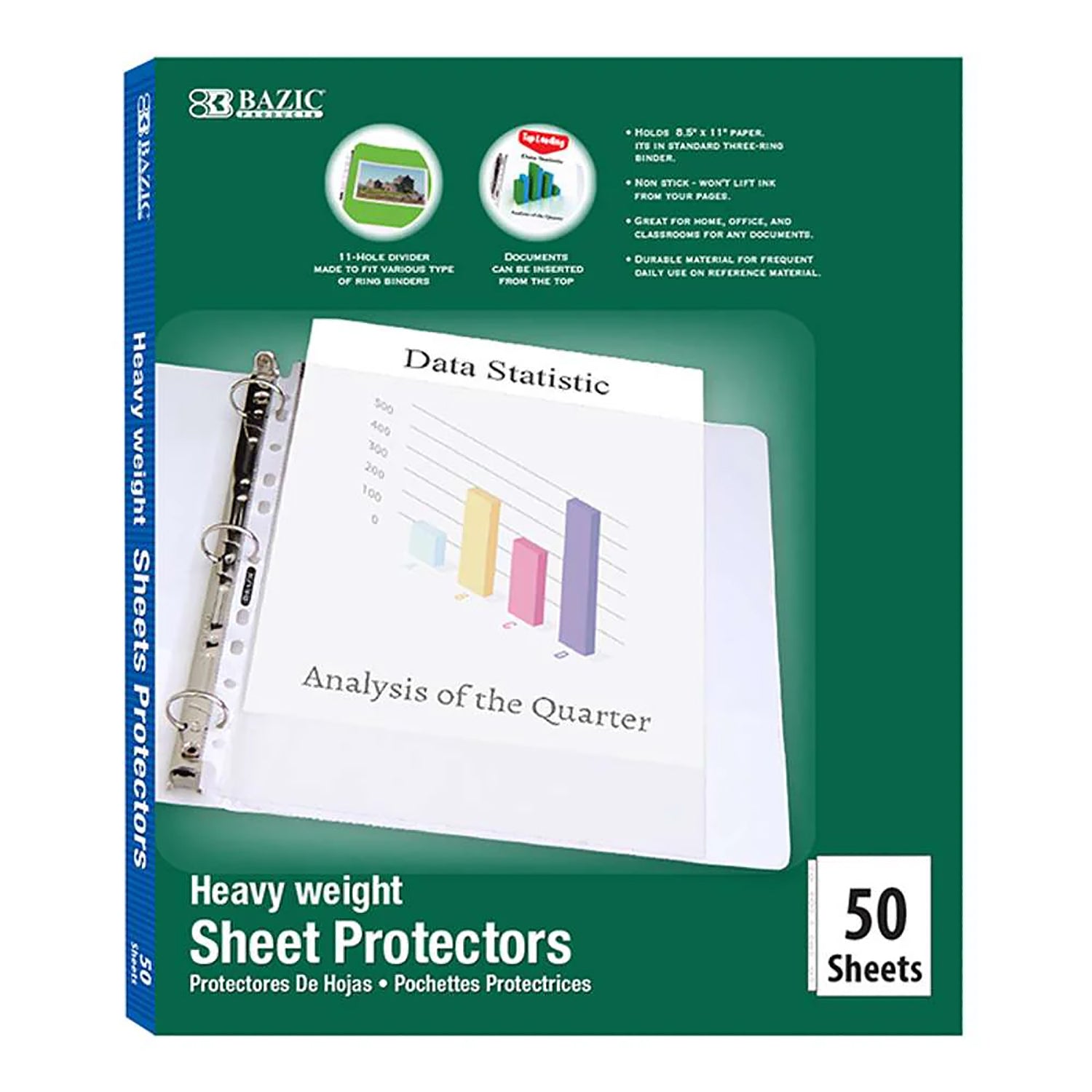 Heavy Weight Top Loading Sheet Protectors, 50 Per Box, 3 Boxes