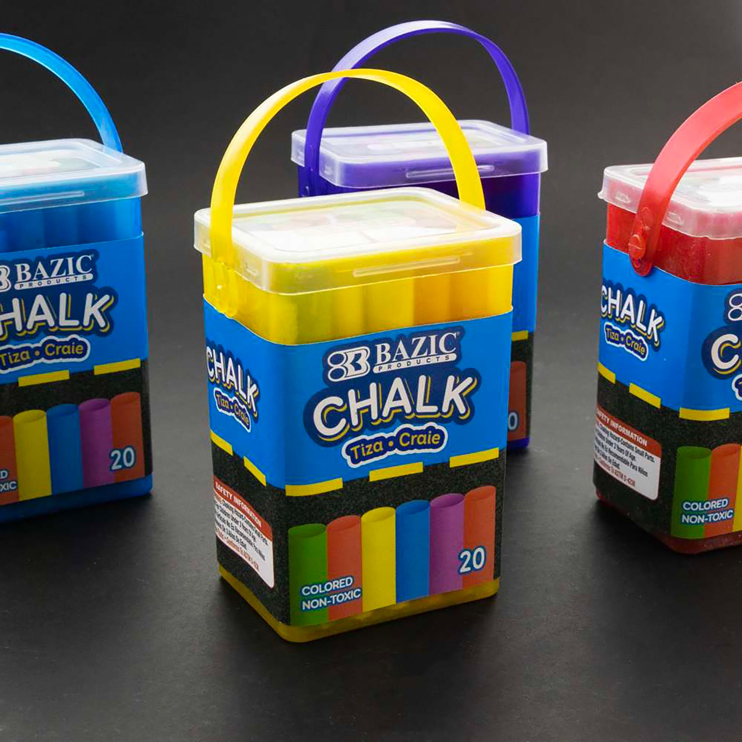 Color Chalk, 20 Per Bucket, 24 Buckets