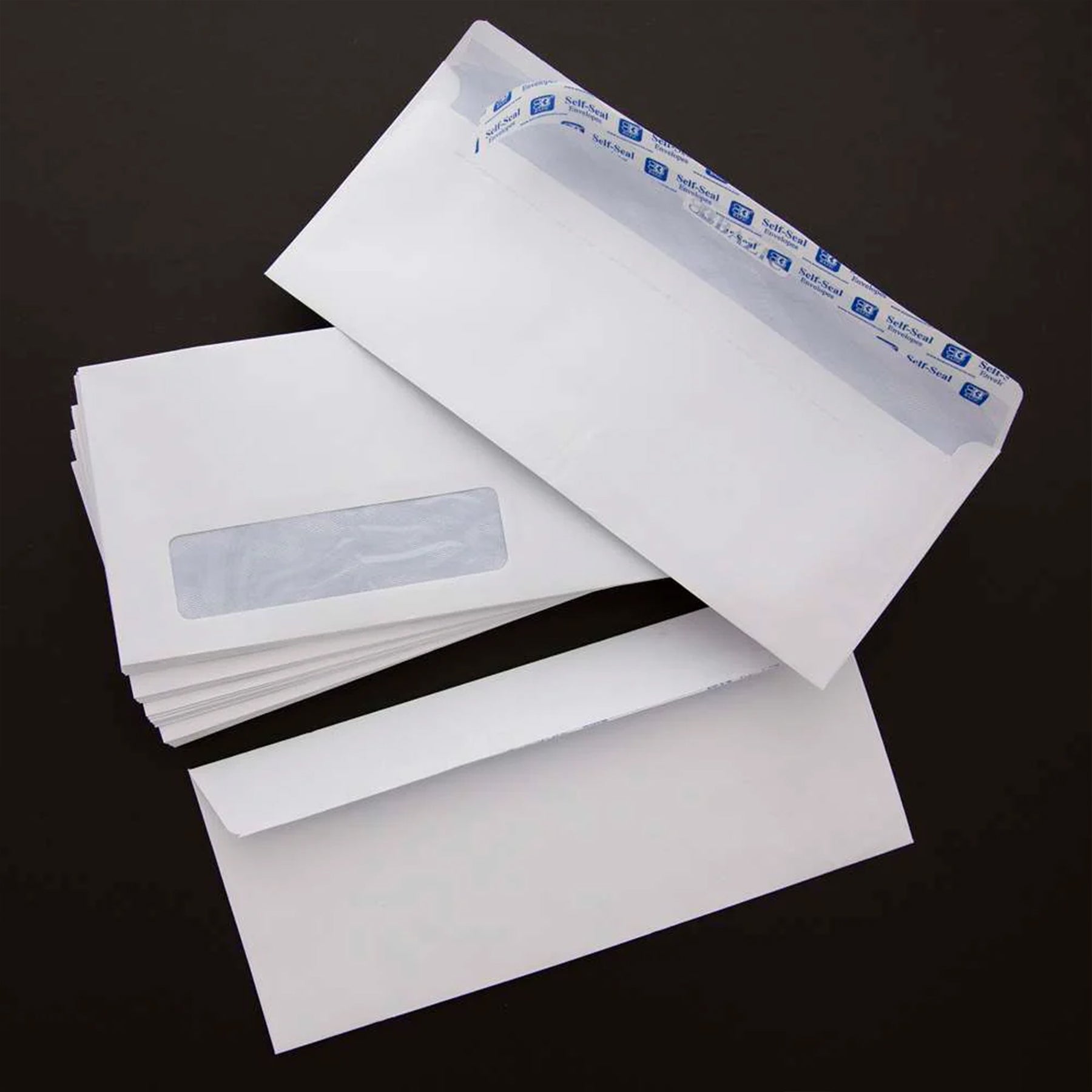 Self-Seal Security Single Window Envelopes, #10, Box of 500