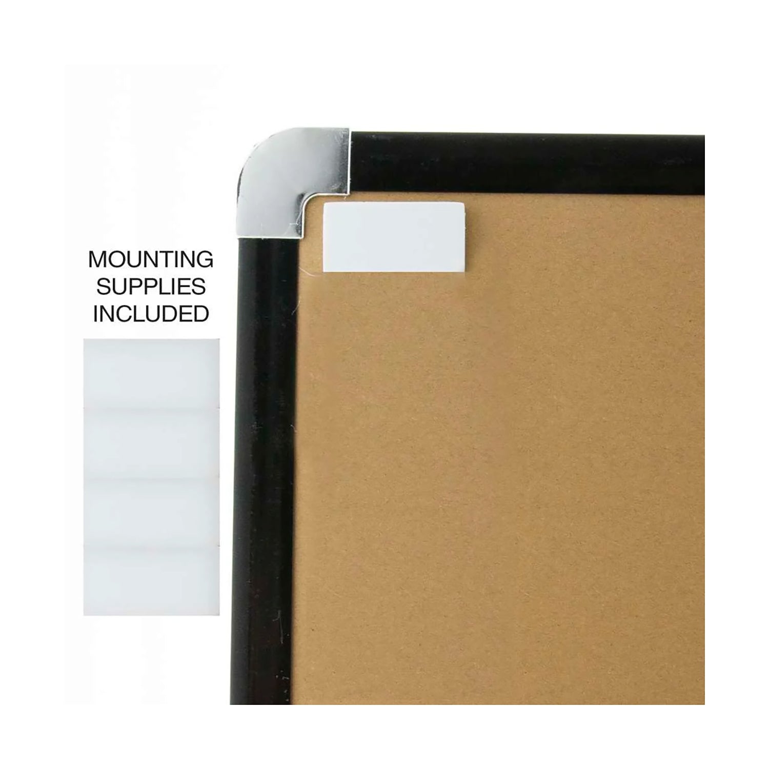 Cork Framed Magnetic Dry Erase Board with Marker & 2 Magnets, 17" x 23"