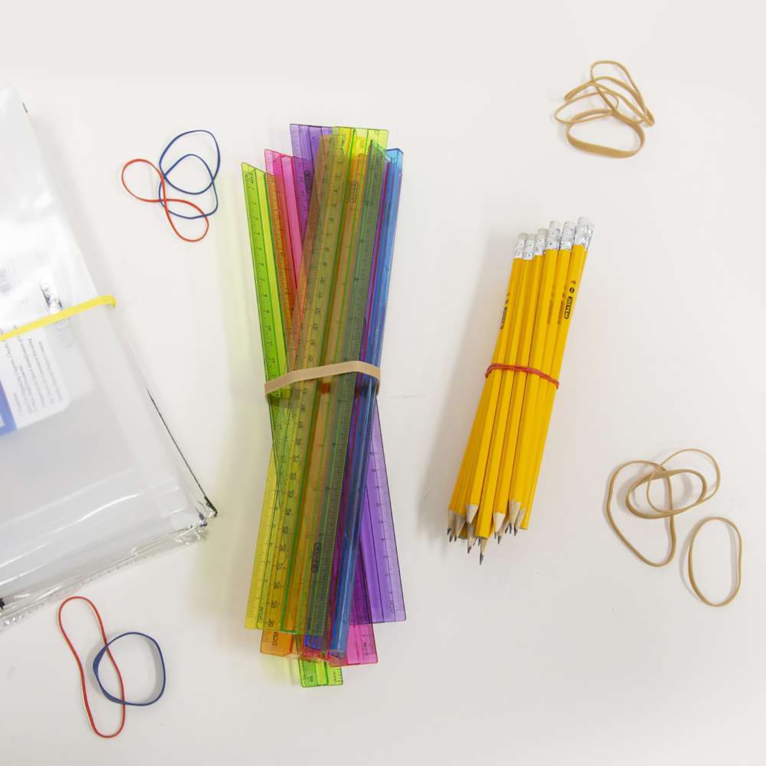 Rubber Bands, Assorted Sizes, 2oz./56.70g Per Pack, 6 Packs