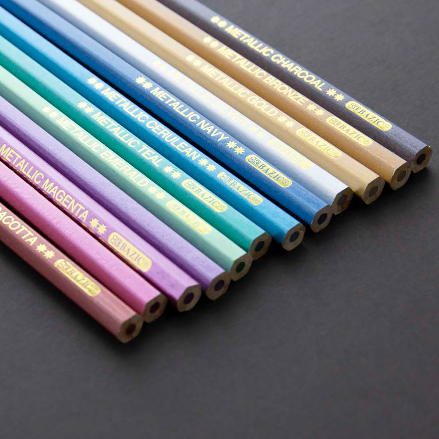 Metallic Colored Pencils, 12 Per Pack, 6 Packs