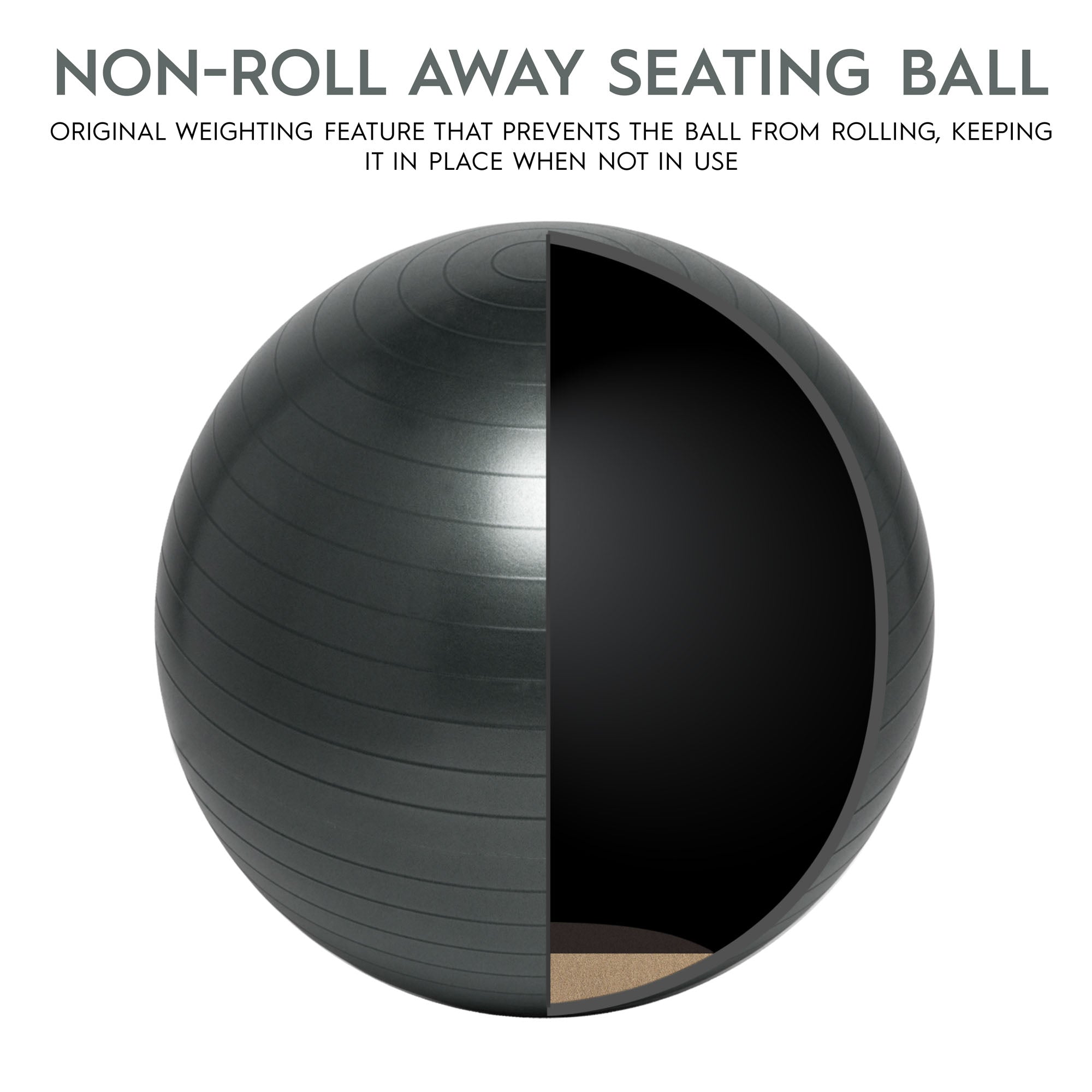 Balance Ball, 55cm, Dark Gray