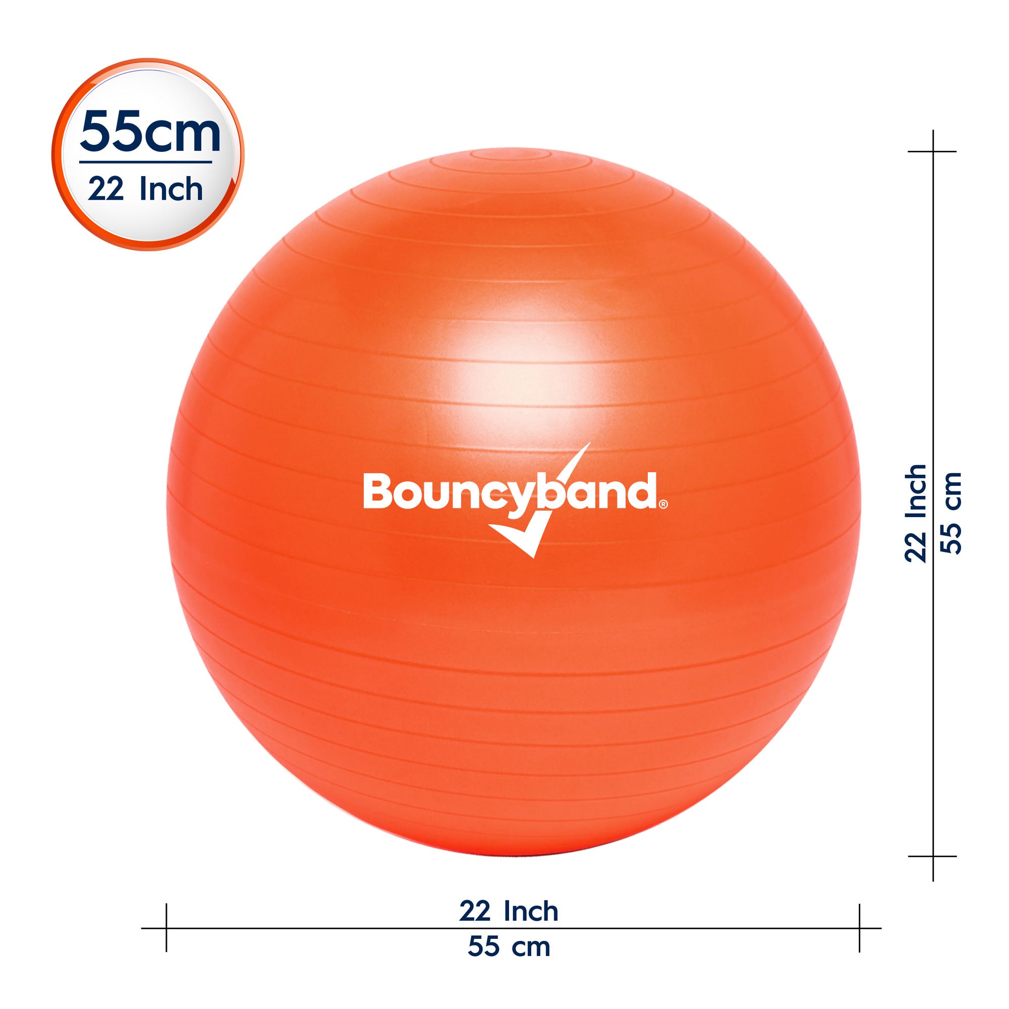 Balance Ball, 55cm, Orange