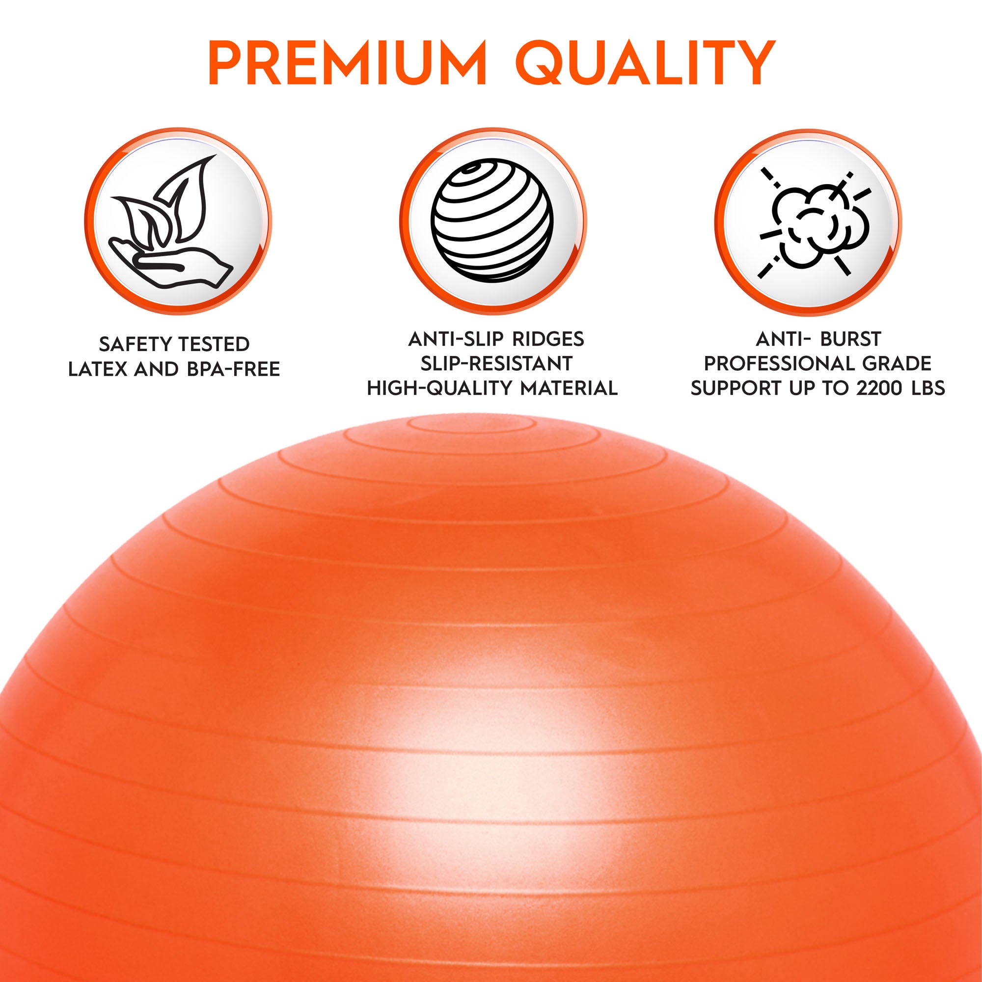 Balance Ball, 55cm, Orange