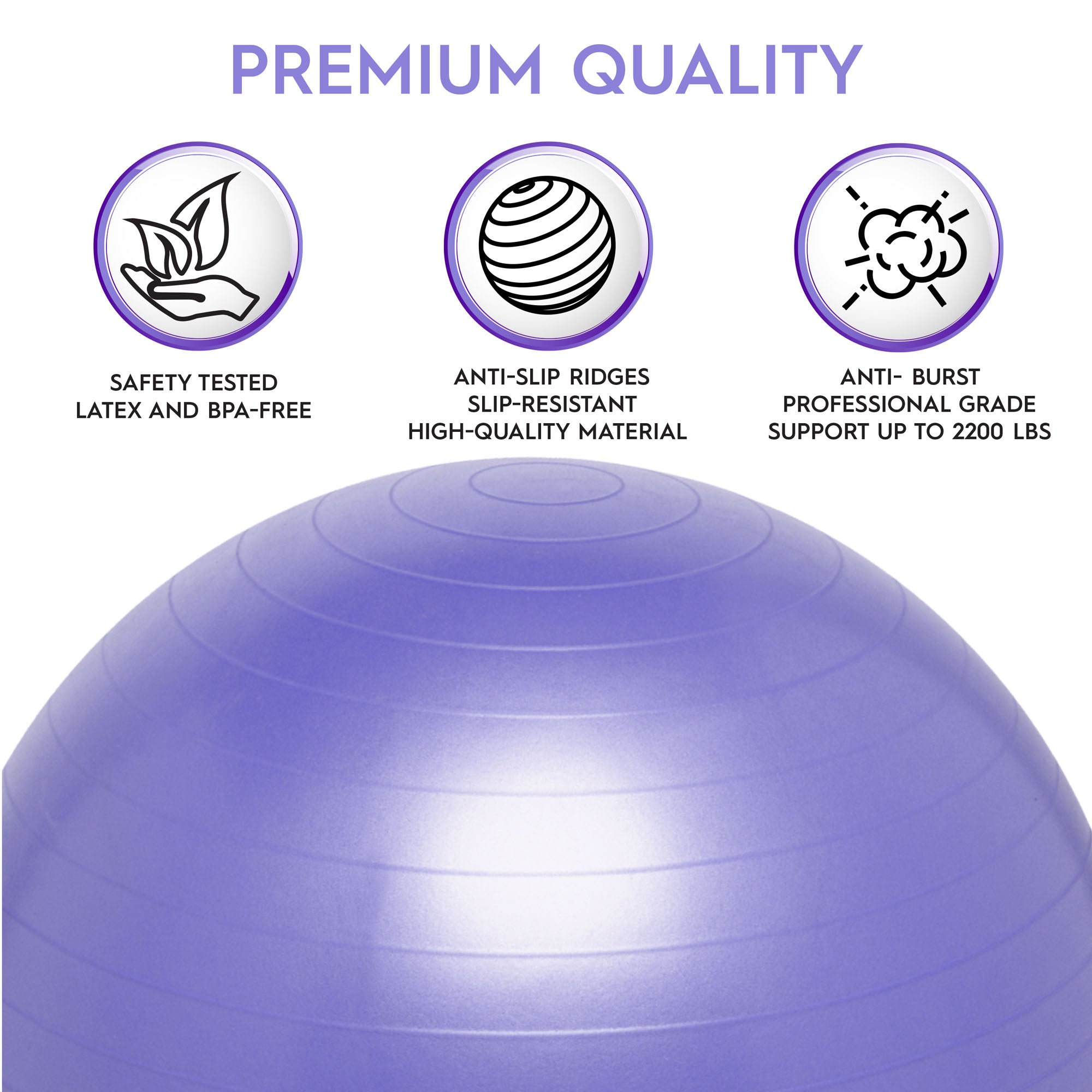 Balance Ball, 55cm, Purple