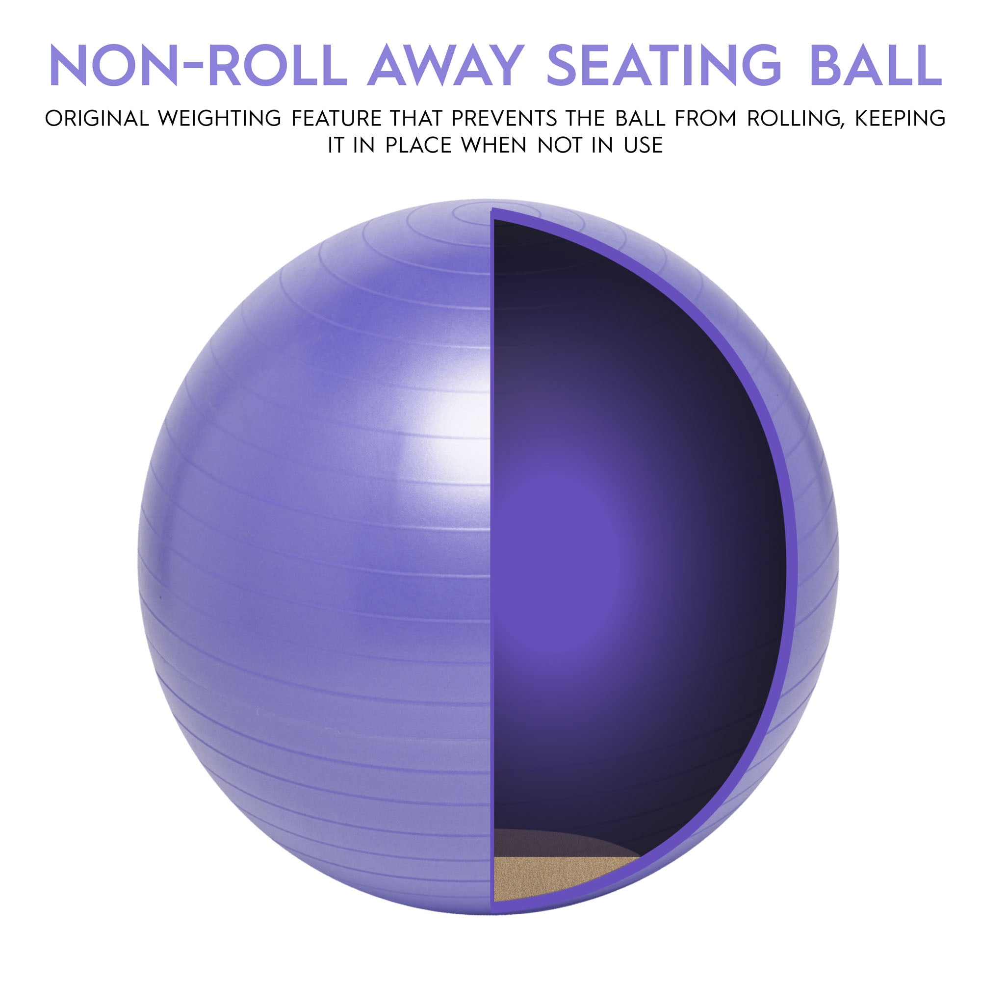 Balance Ball, 65cm, Purple