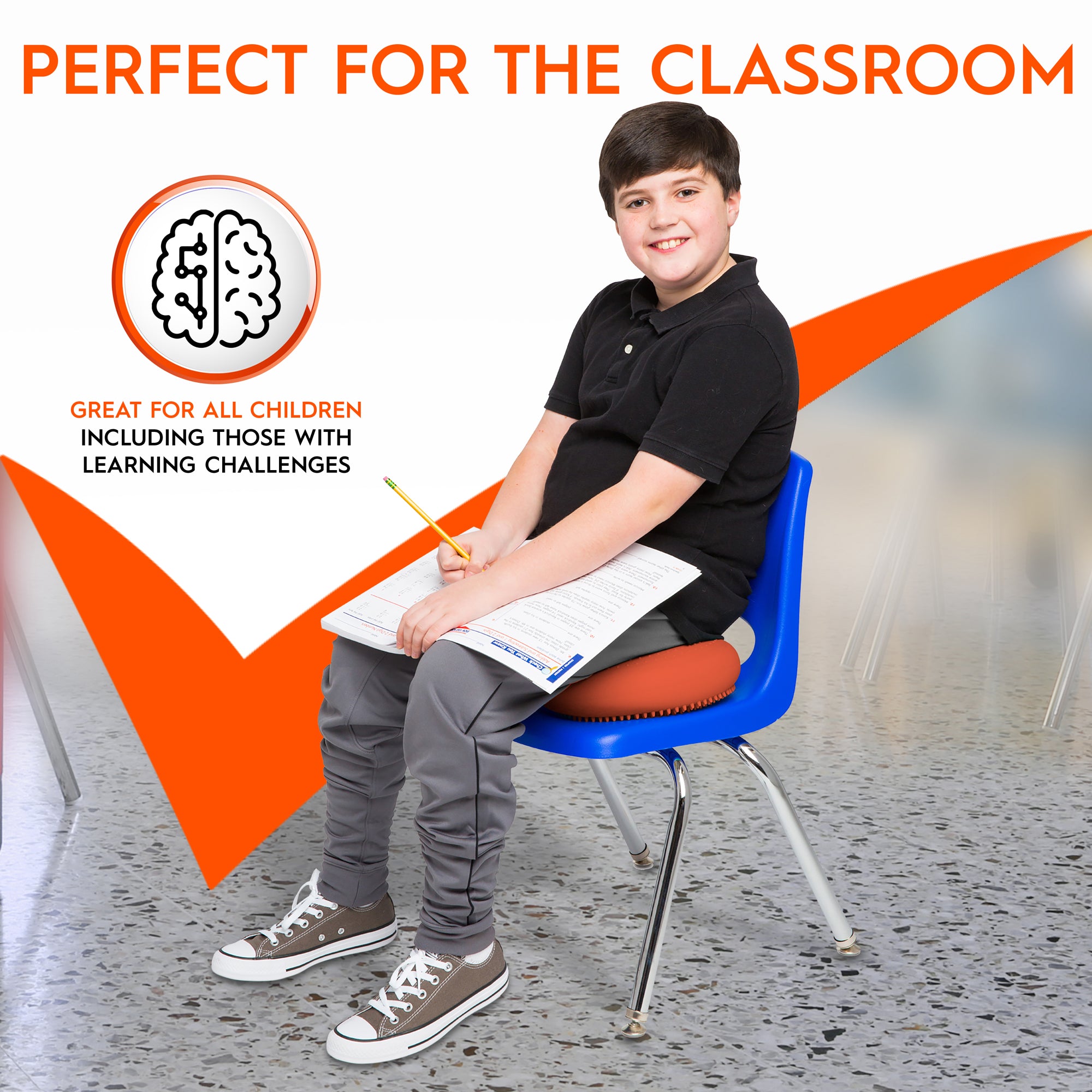 Big Wiggle Seat Sensory Cushion, Orange