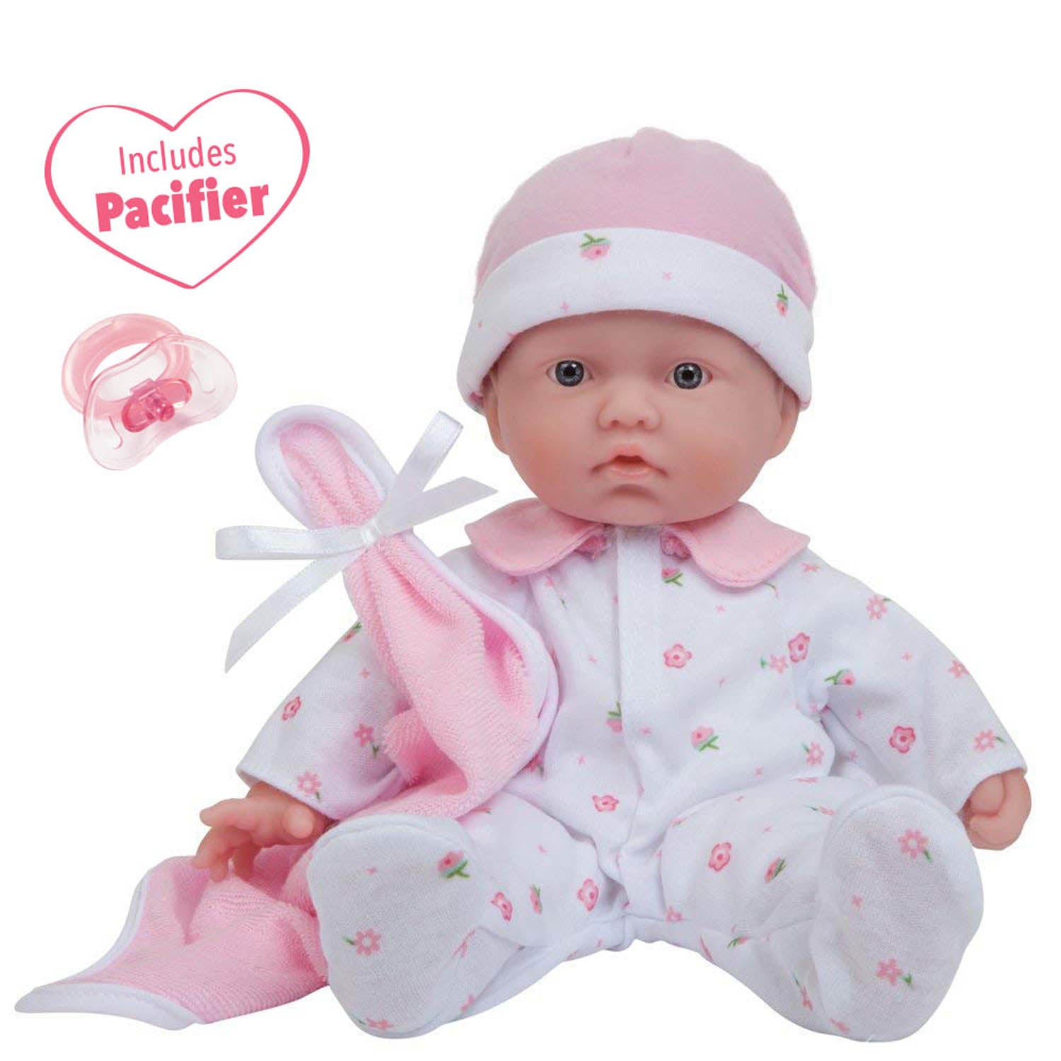 La Baby Soft 11" Baby Doll, Pink with Blanket, Caucasian