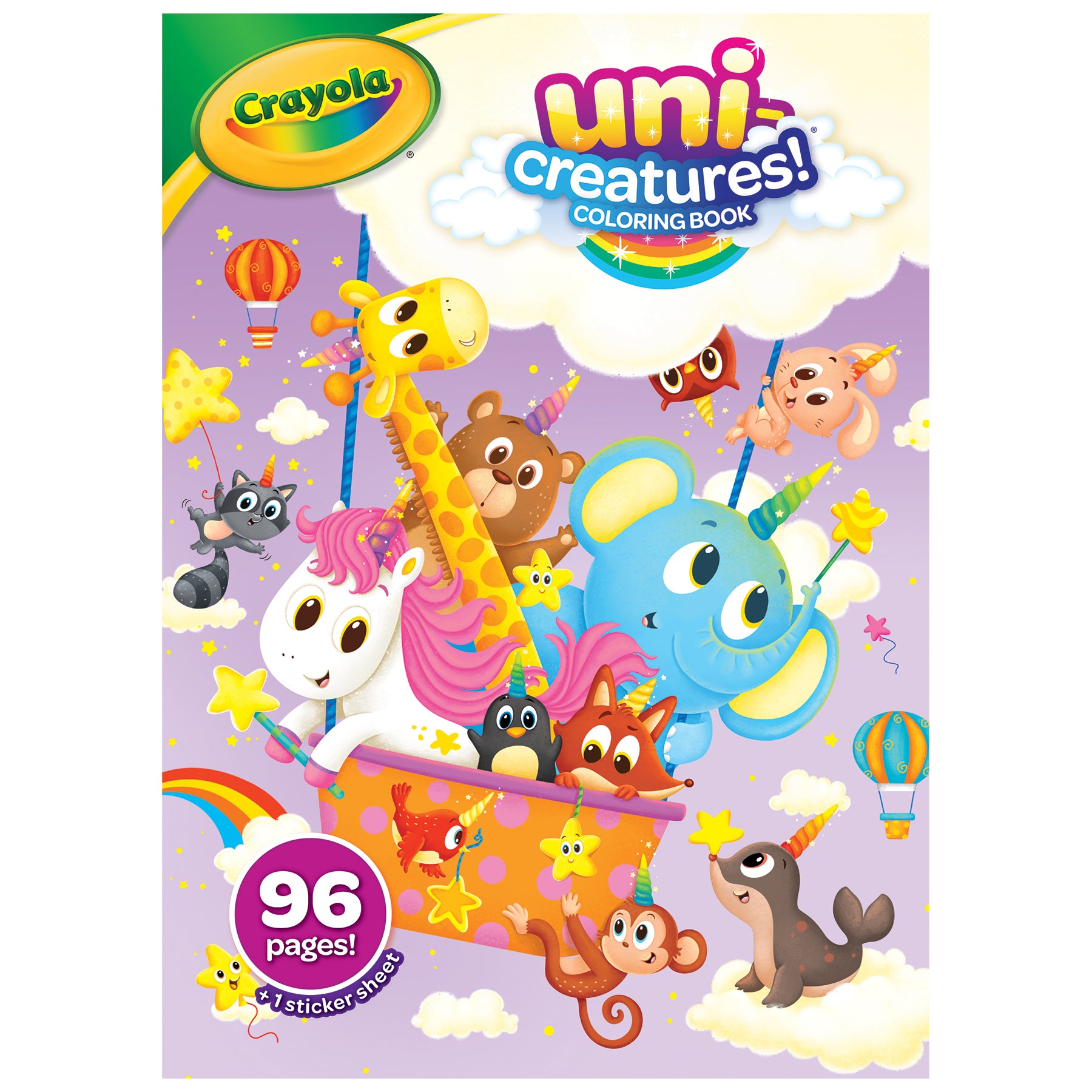 Coloring Book, Uni-Creatures, 96 Pages, Pack of 8