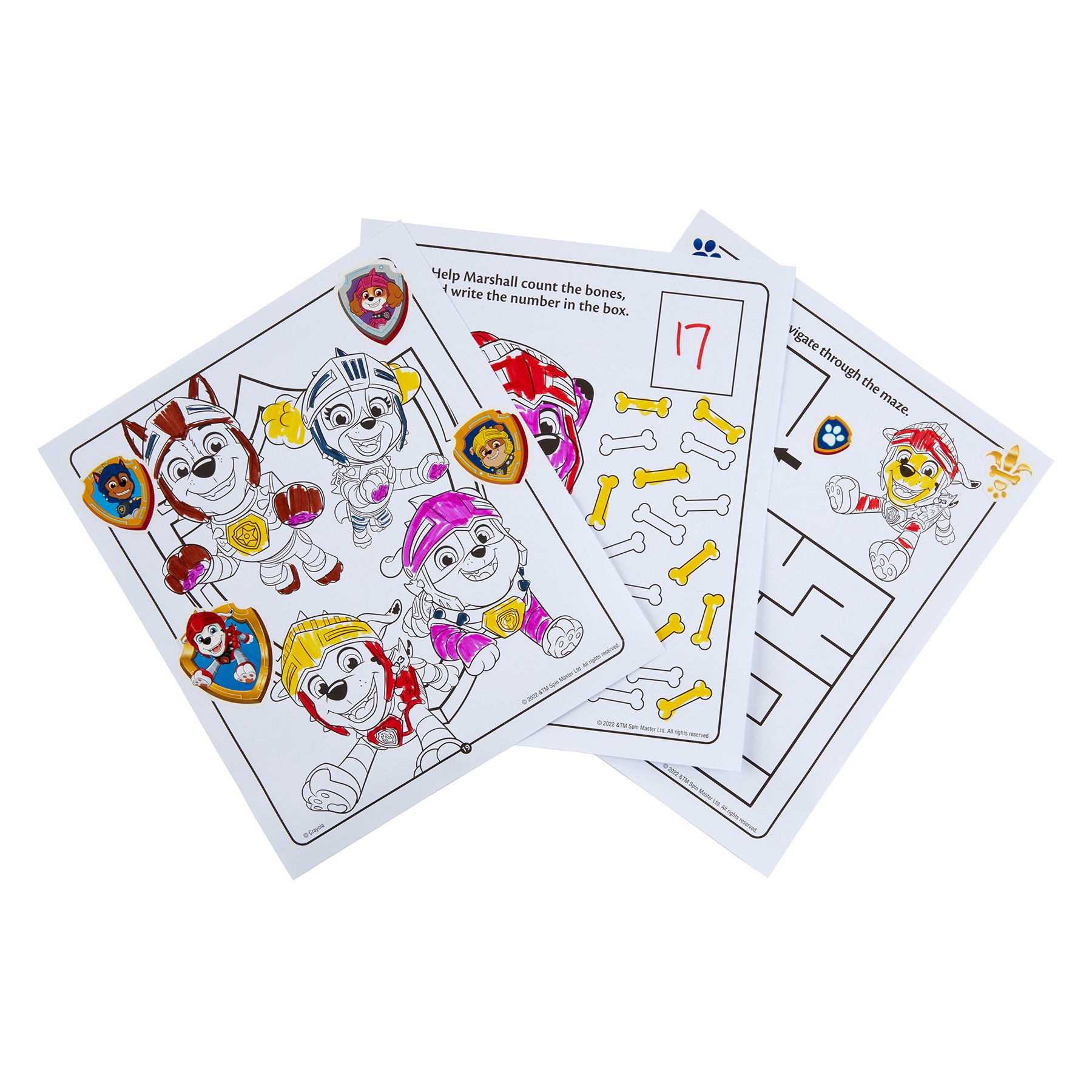 Color & Sticker Activity Set, Paw Patrol, 3 Sets