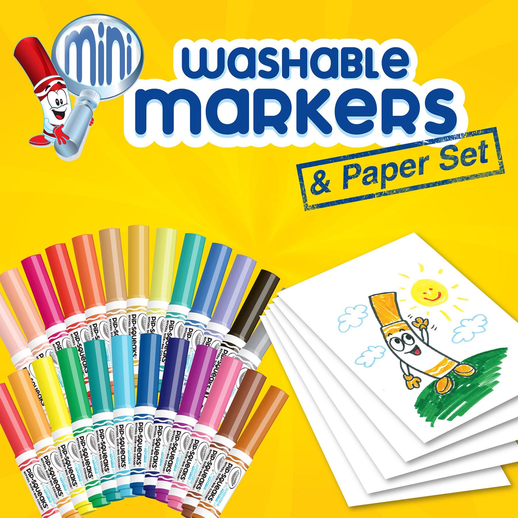 Pip-Squeaks® Washable Markers & Paper Set