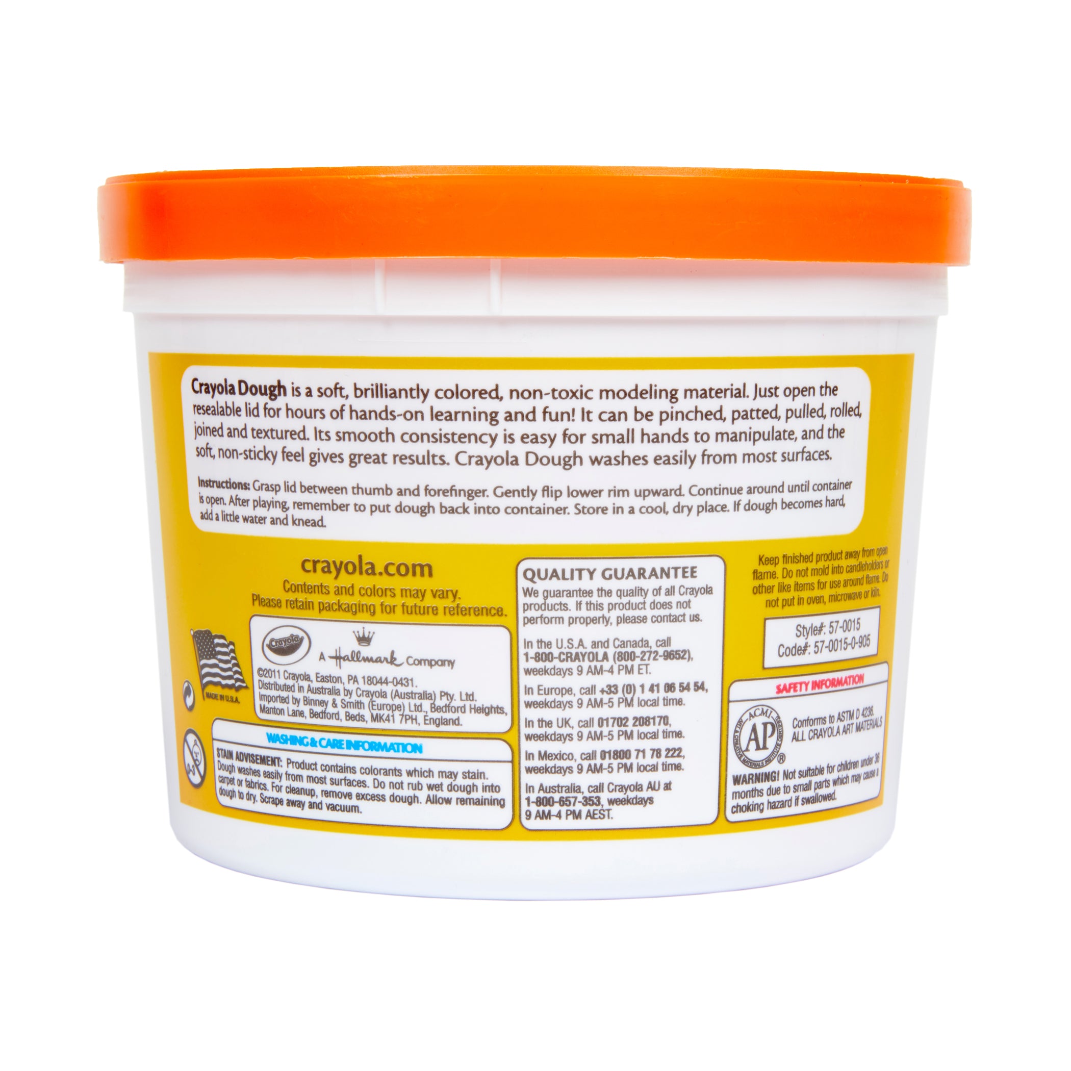 Super Soft Modeling Dough, Orange, 3 lbs. Bucket, Pack of 2