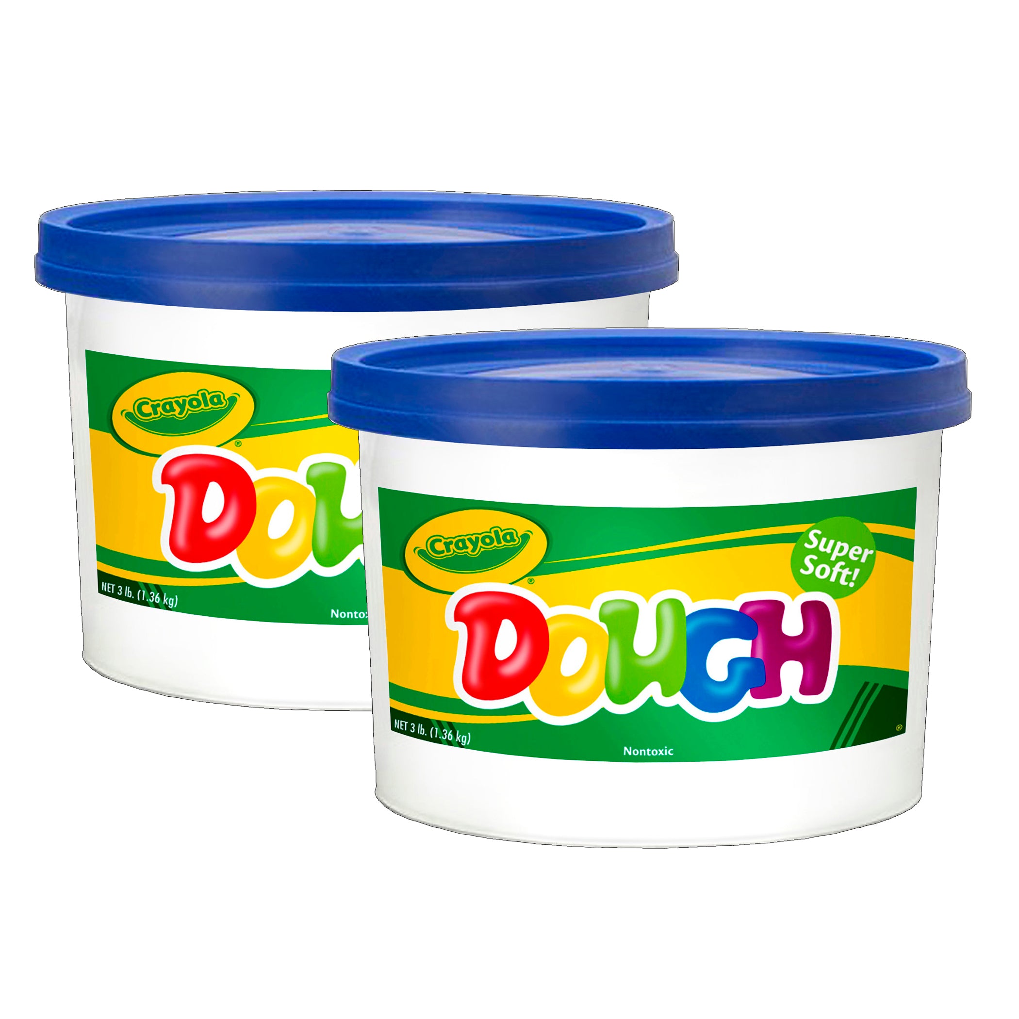 Super Soft Modeling Dough, Blue, 3 lbs. Bucket, Pack of 2