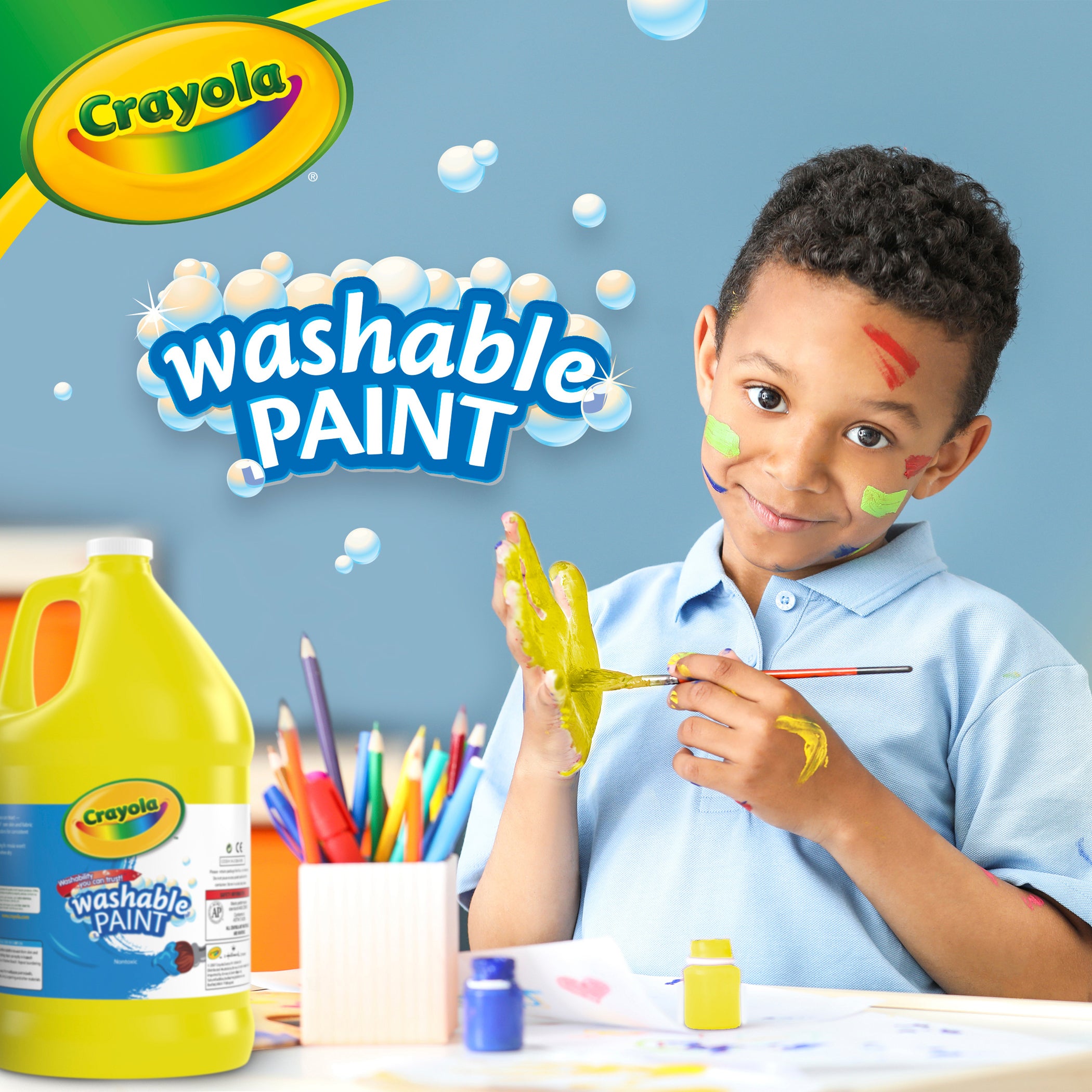 Washable Paint, Yellow, Gallon