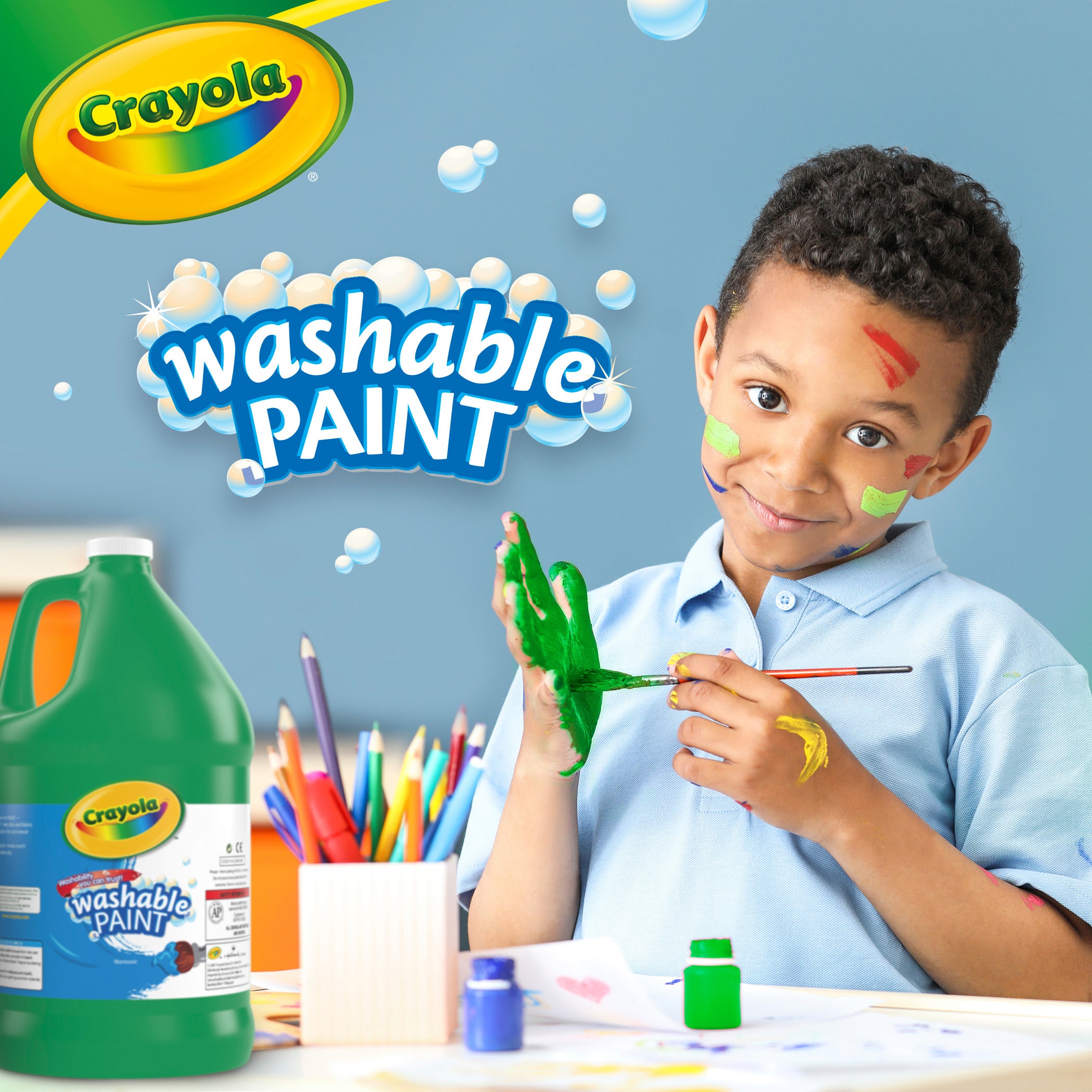 Washable Paint, Green, Gallon