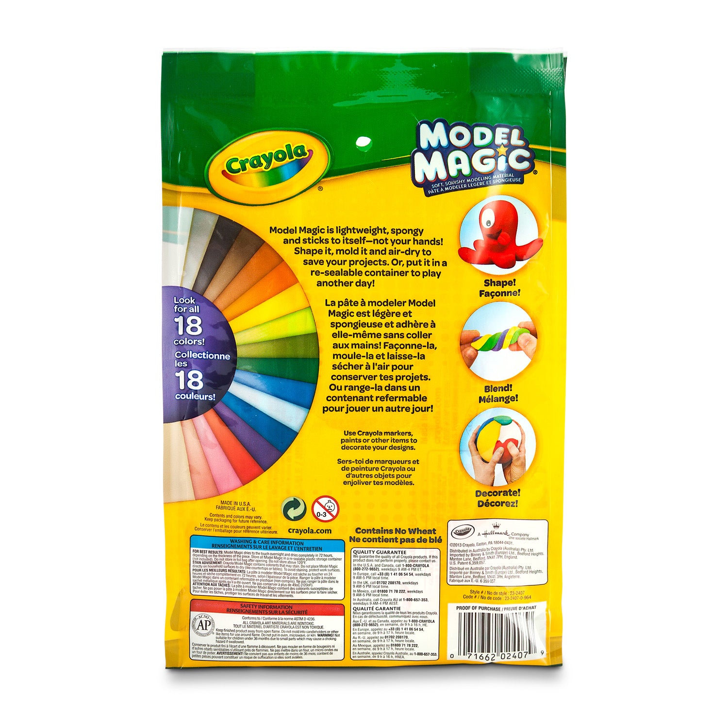 Model Magic Craft Pack, 6 Colors Per Pack, 3 Packs