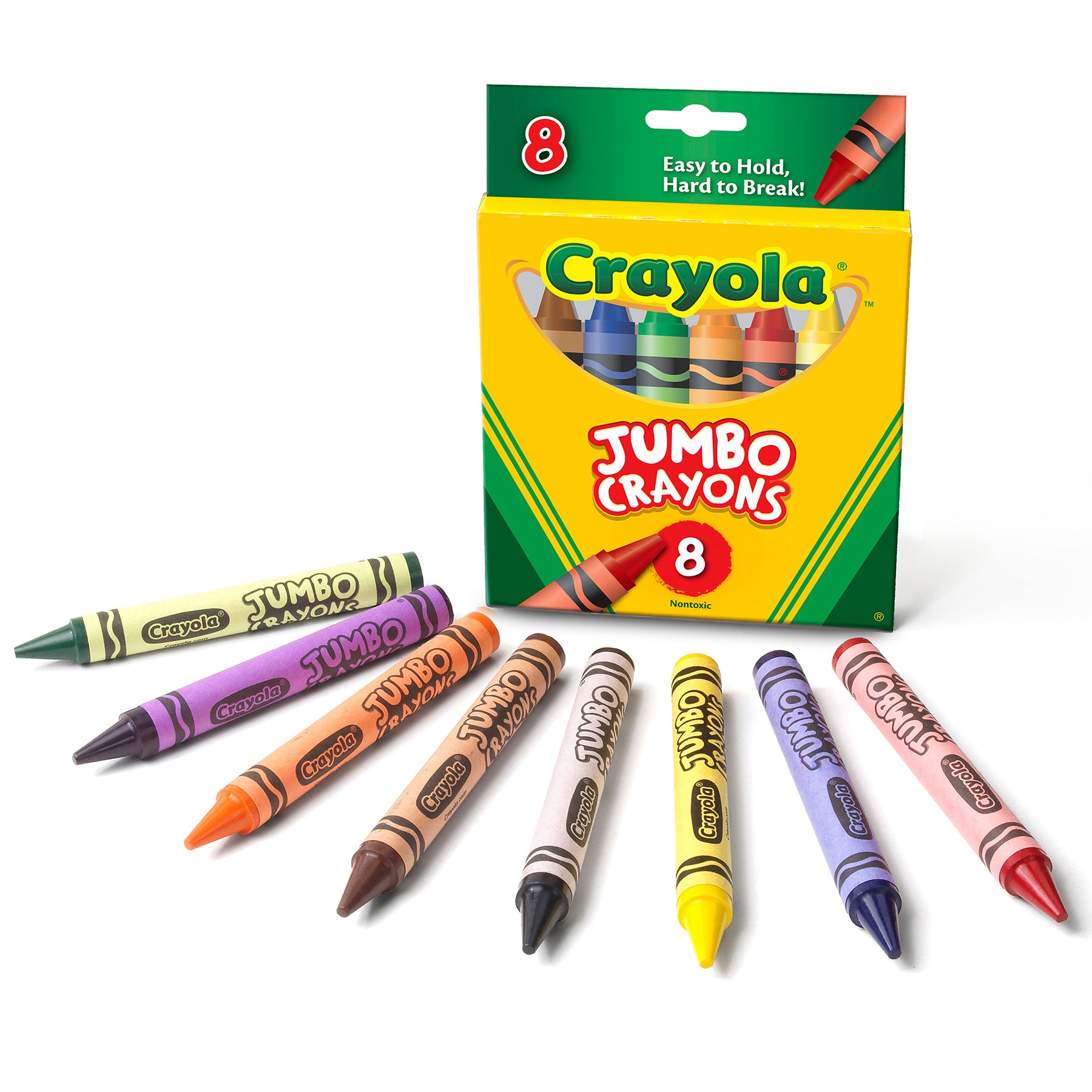 Jumbo Crayons, 8 Per Box, 6 Boxes