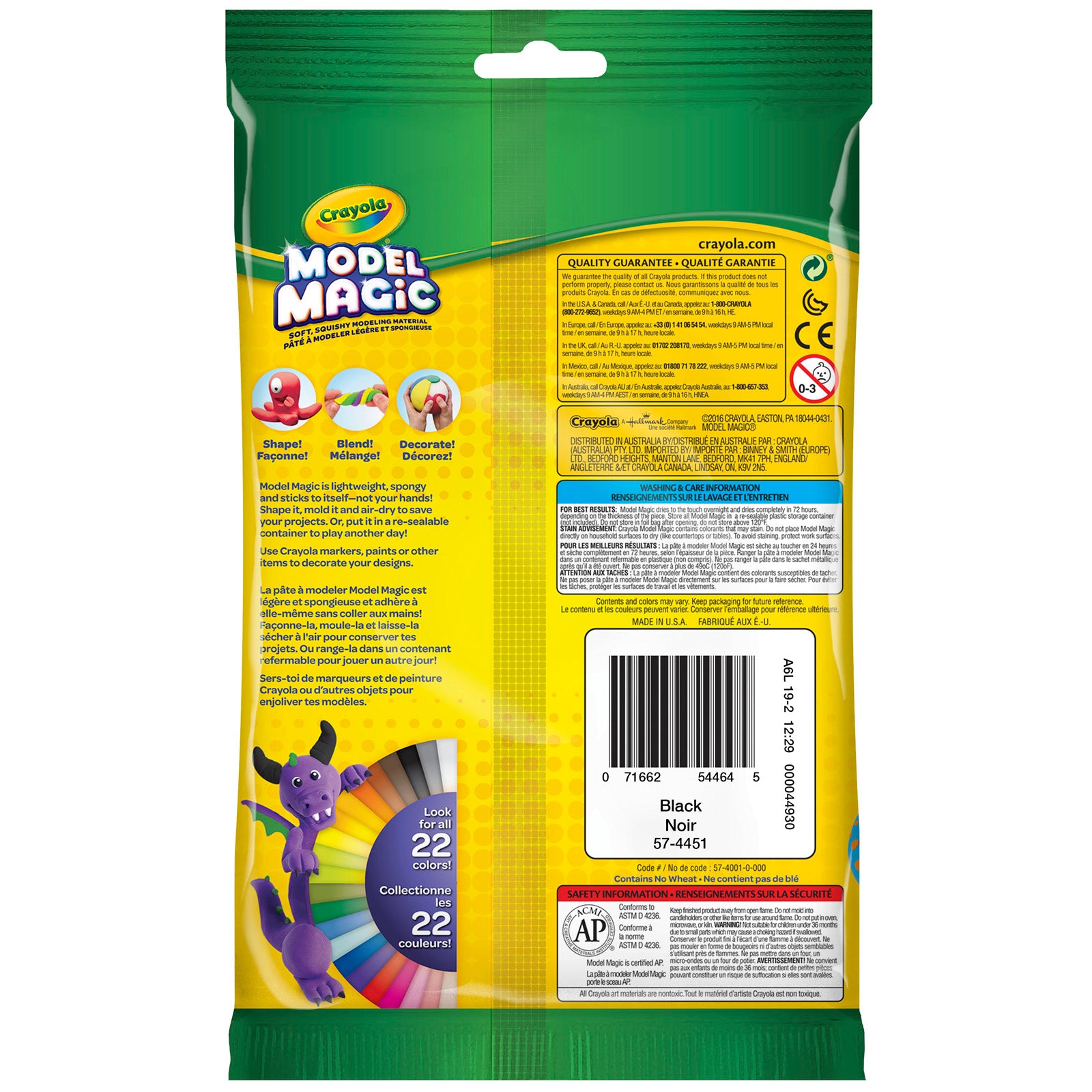 Model Magic® Modeling Compound, Black, 4 oz Packs, 6 Packs