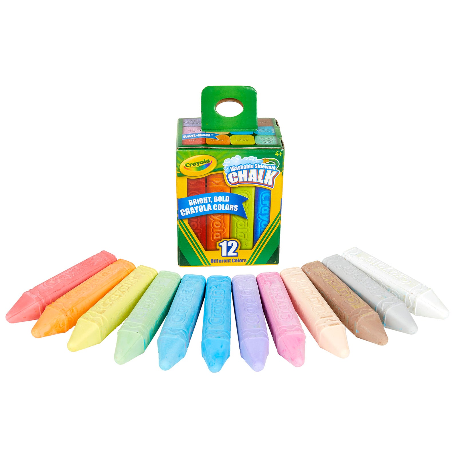 Washable Sidewalk Chalk, 12 Per Box, 8 Boxes