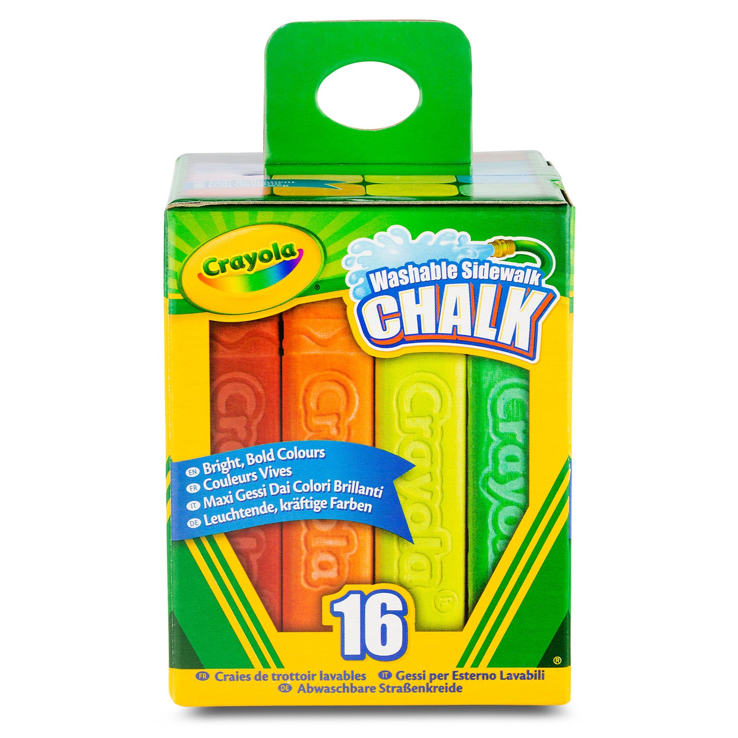 Washable Sidewalk Chalk, 16 Per Pack, 6 Packs