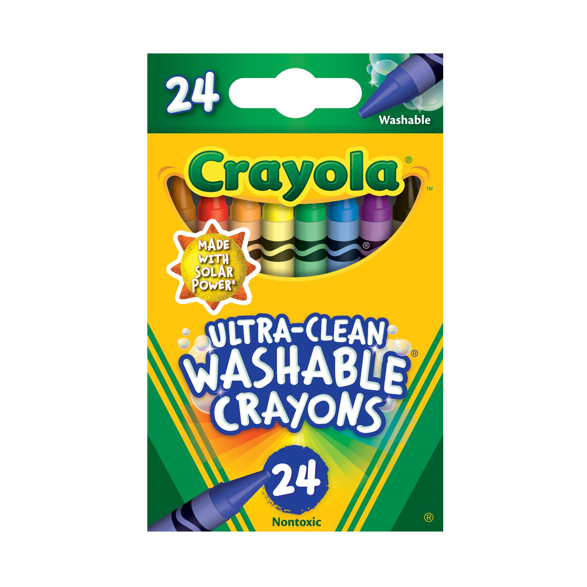 Ultra-Clean Washable Crayons, 24 Per Pack, 6 Packs