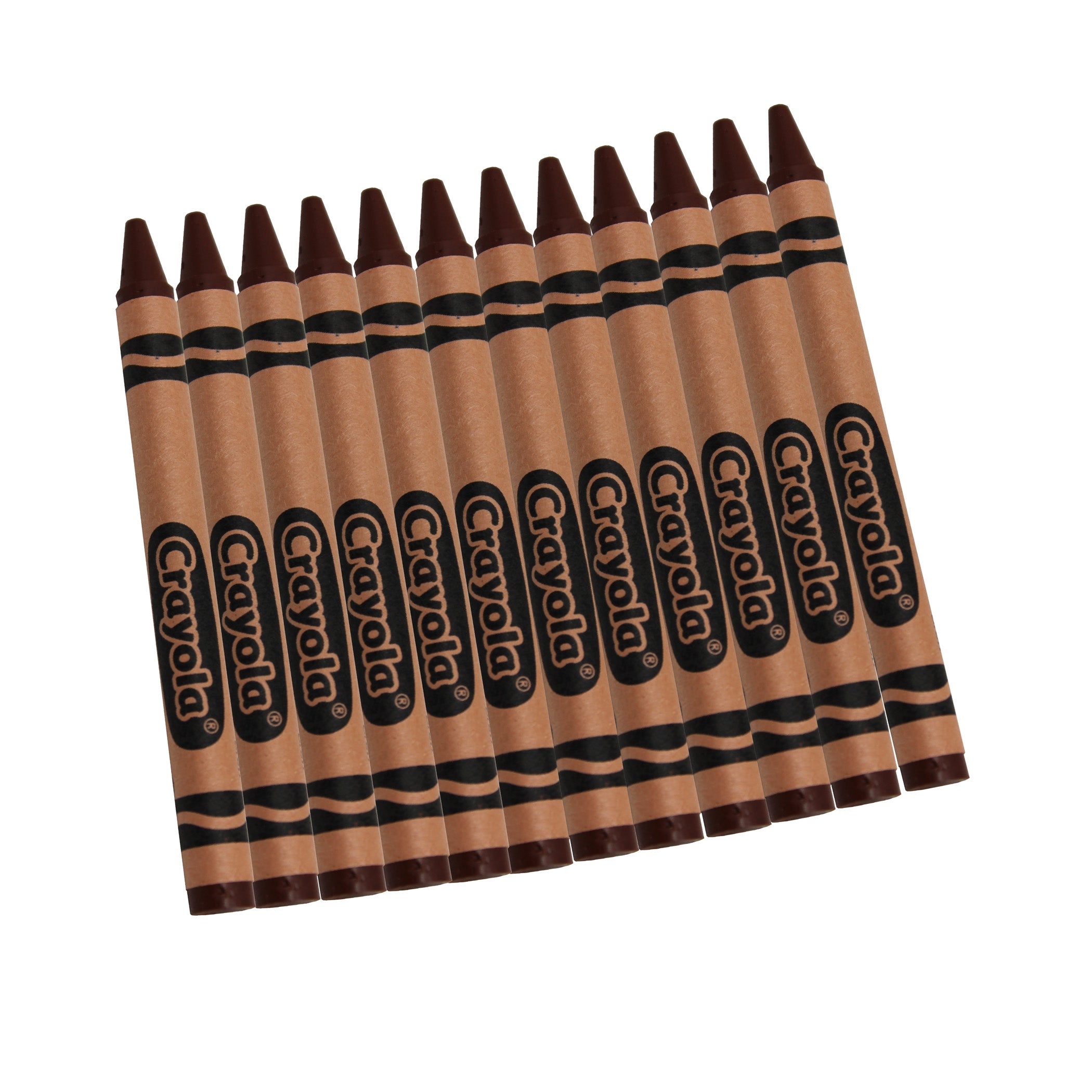 Bulk Crayons, Brown, Regular Size, 12 Per Box, 12 Boxes