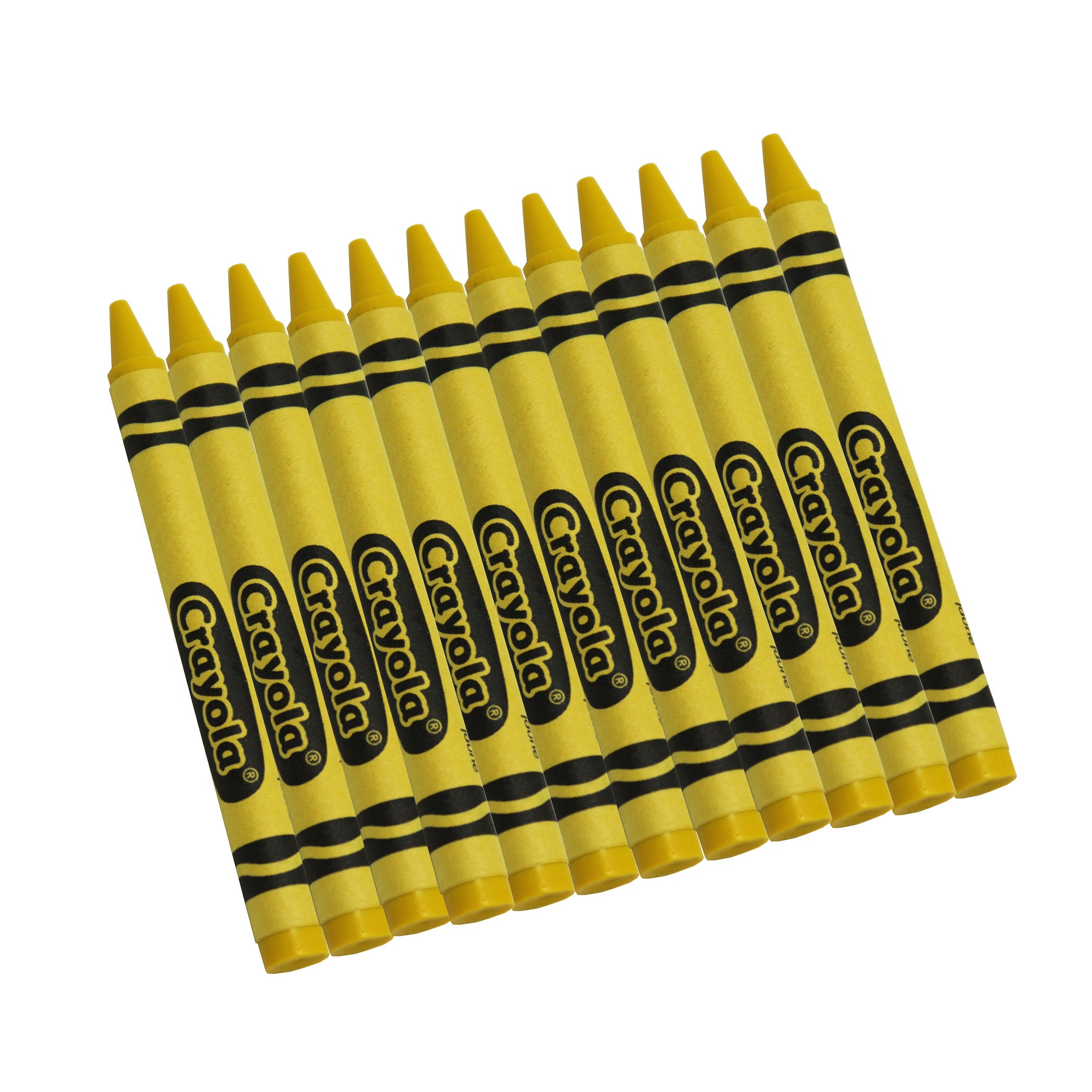 Bulk Crayons, Yellow, Regular Size, 12 Per Box, 12 Boxes