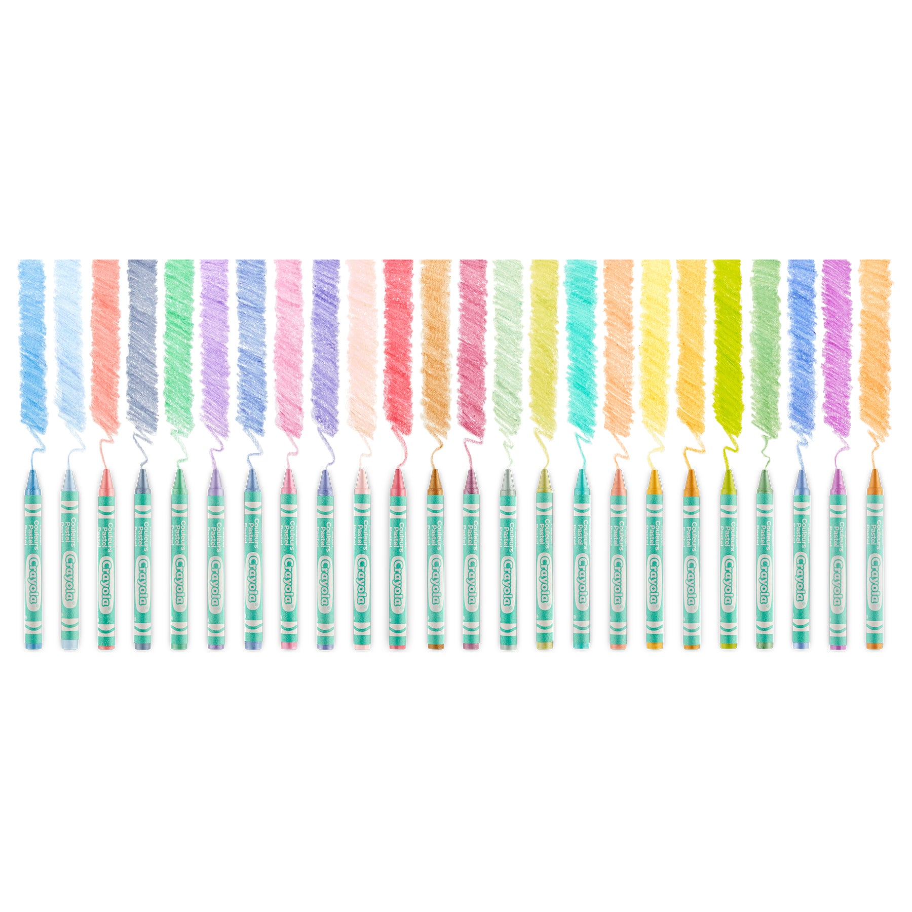 Pastel Crayons, 24 Colors Per Pack, 6 Packs