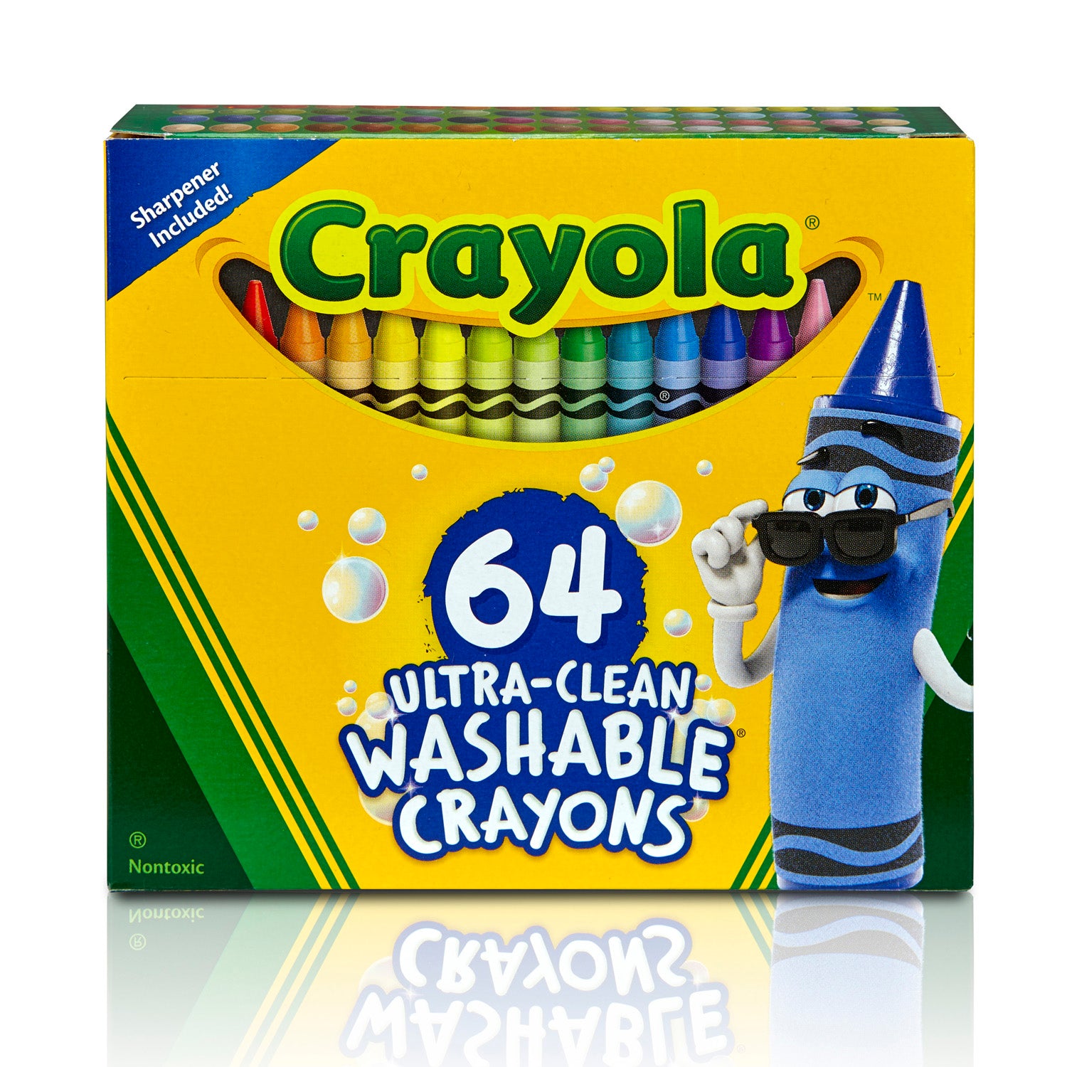 Ultra-Clean Washable Crayons, Regular Size, 64 Per Pack, 2 Packs