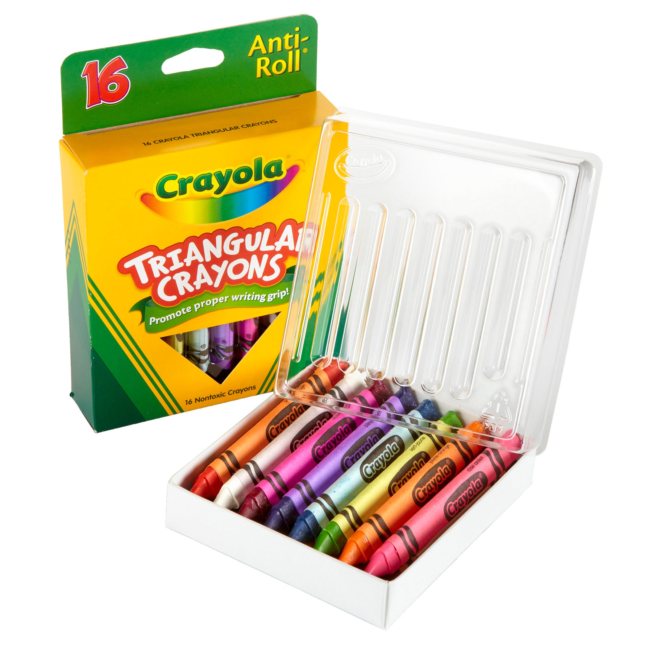 Triangular Crayons, 16 Per Box, 6 Boxes