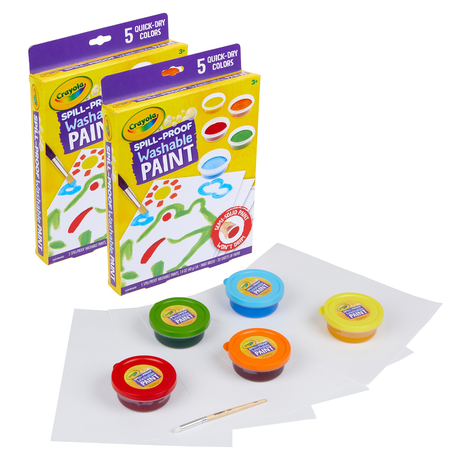 Spill-Proof Washable Paint Kit, 2 Kits