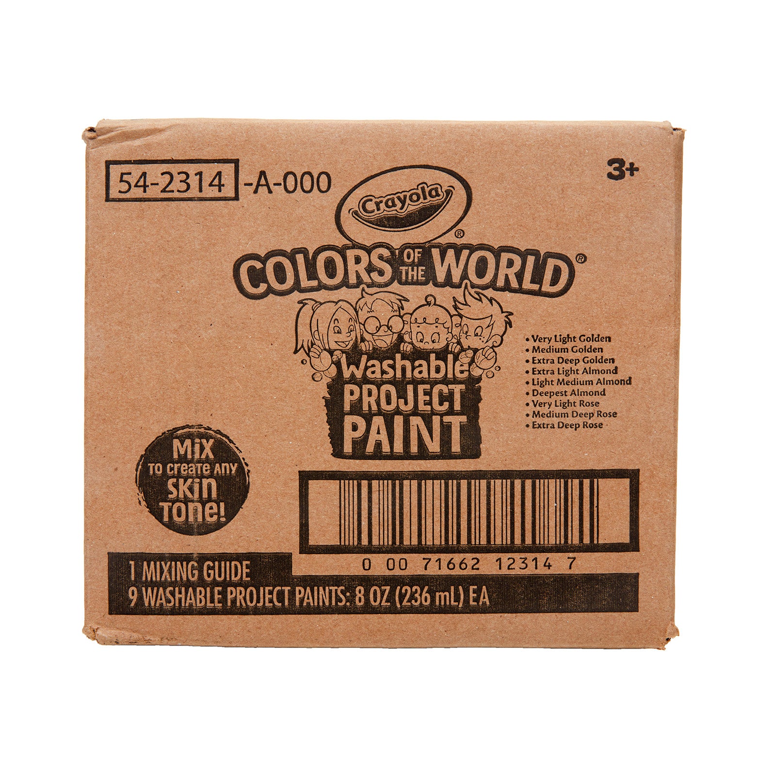 Colors of the World Spill Proof Washable Project Paints, Set of 9