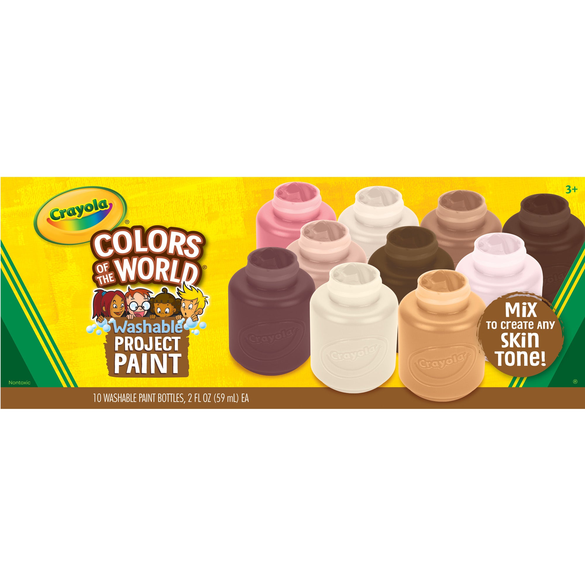 Colors of the World Project Paint, 2oz Jars, 10 Per Pack, 3 Packs