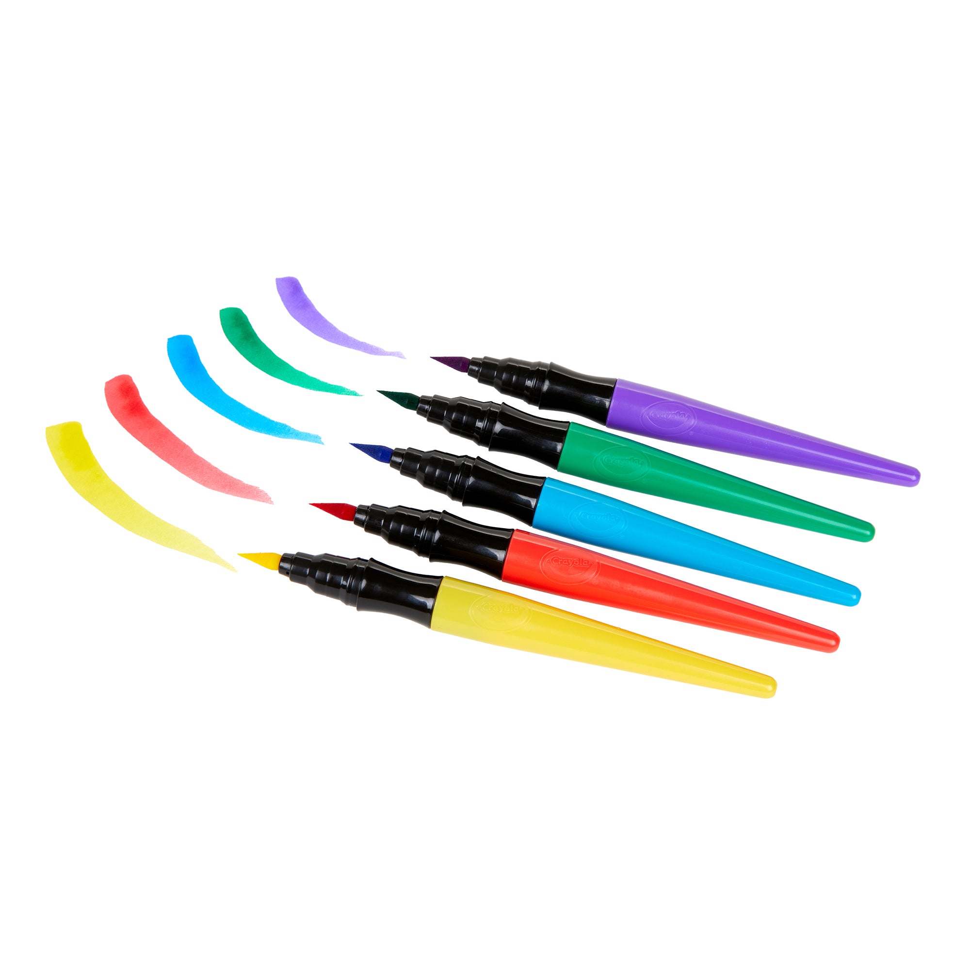 Washable No Drip Paint Brush Pens, 5 Per Pack, 6 Packs