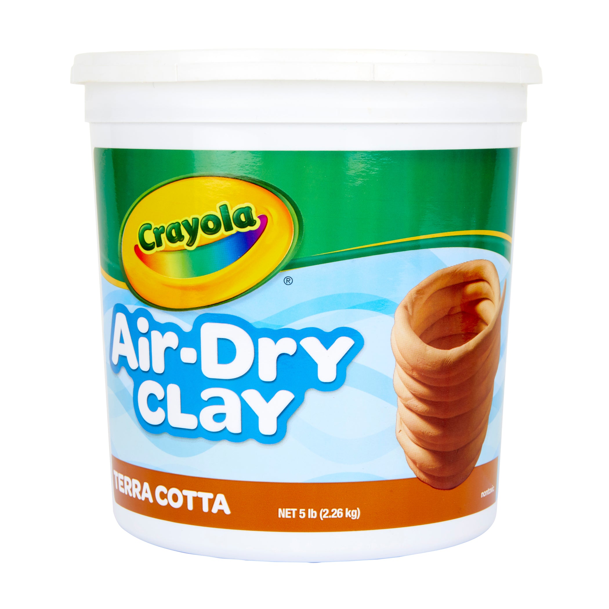 Air-Dry Clay, Terra Cotta, 5 lb Tub, Pack of 2