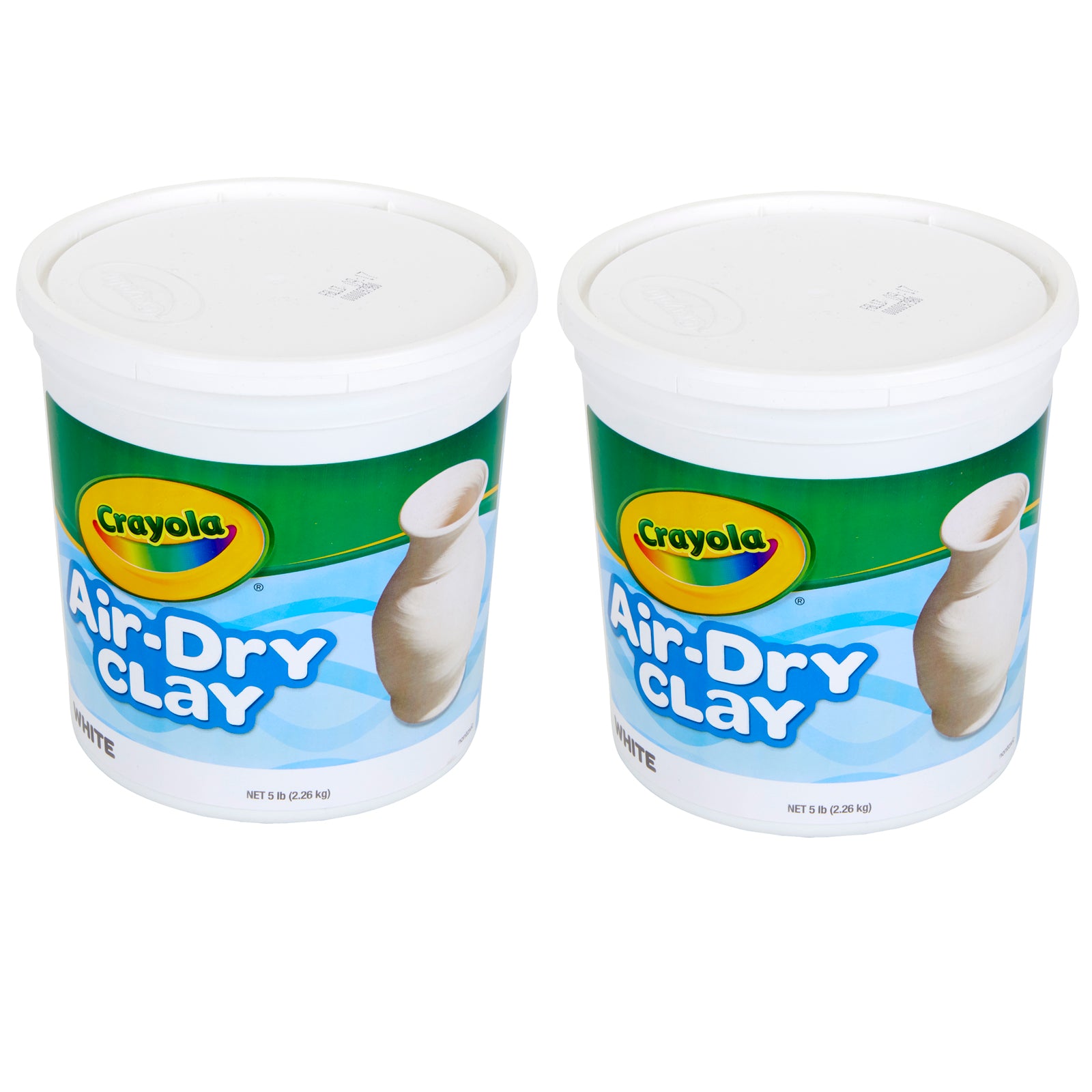 Air-Dry Clay, White, 5 lb Tub, Pack of 2