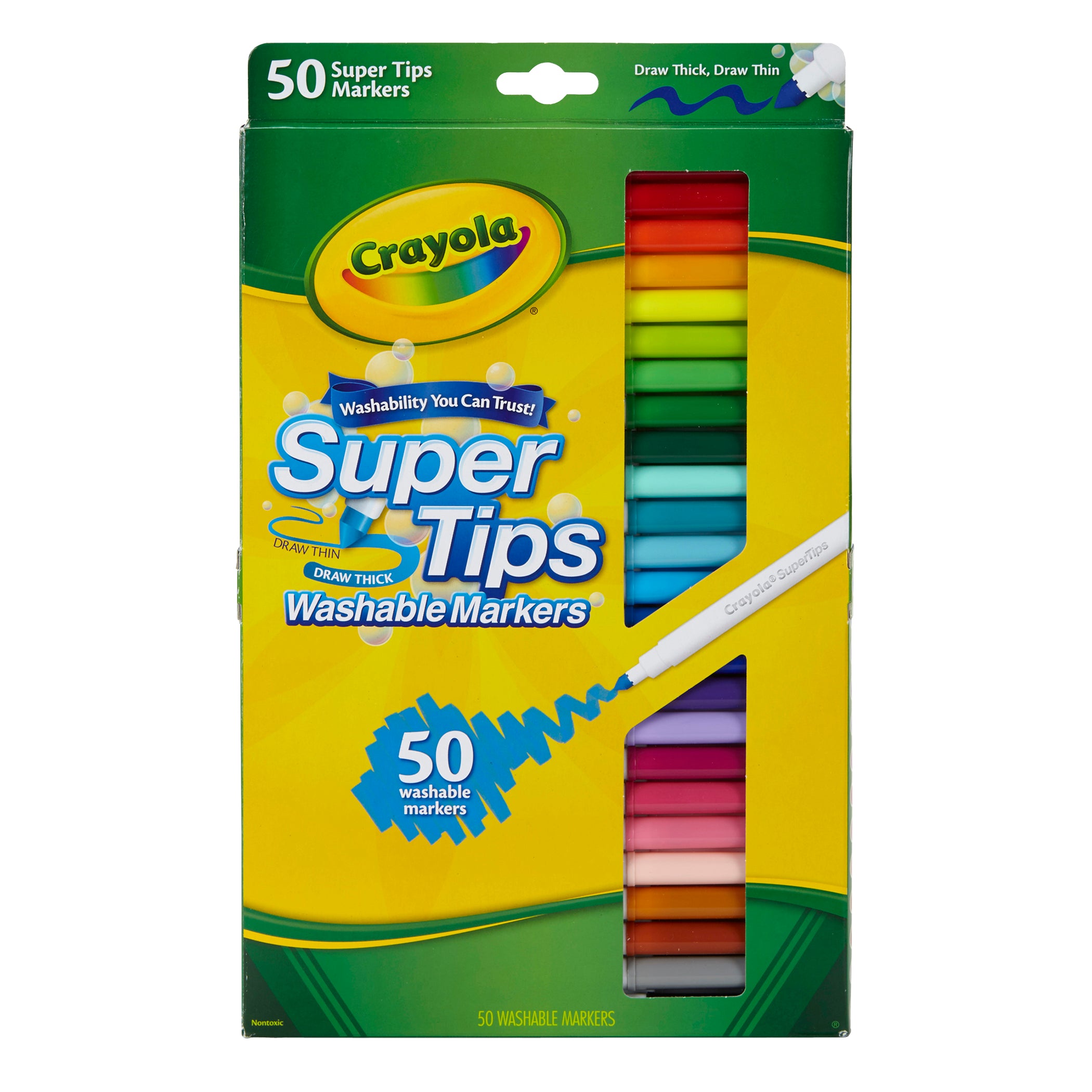 Washable Super Tips with Silly Scents, 50 Per Box, 2 Boxes